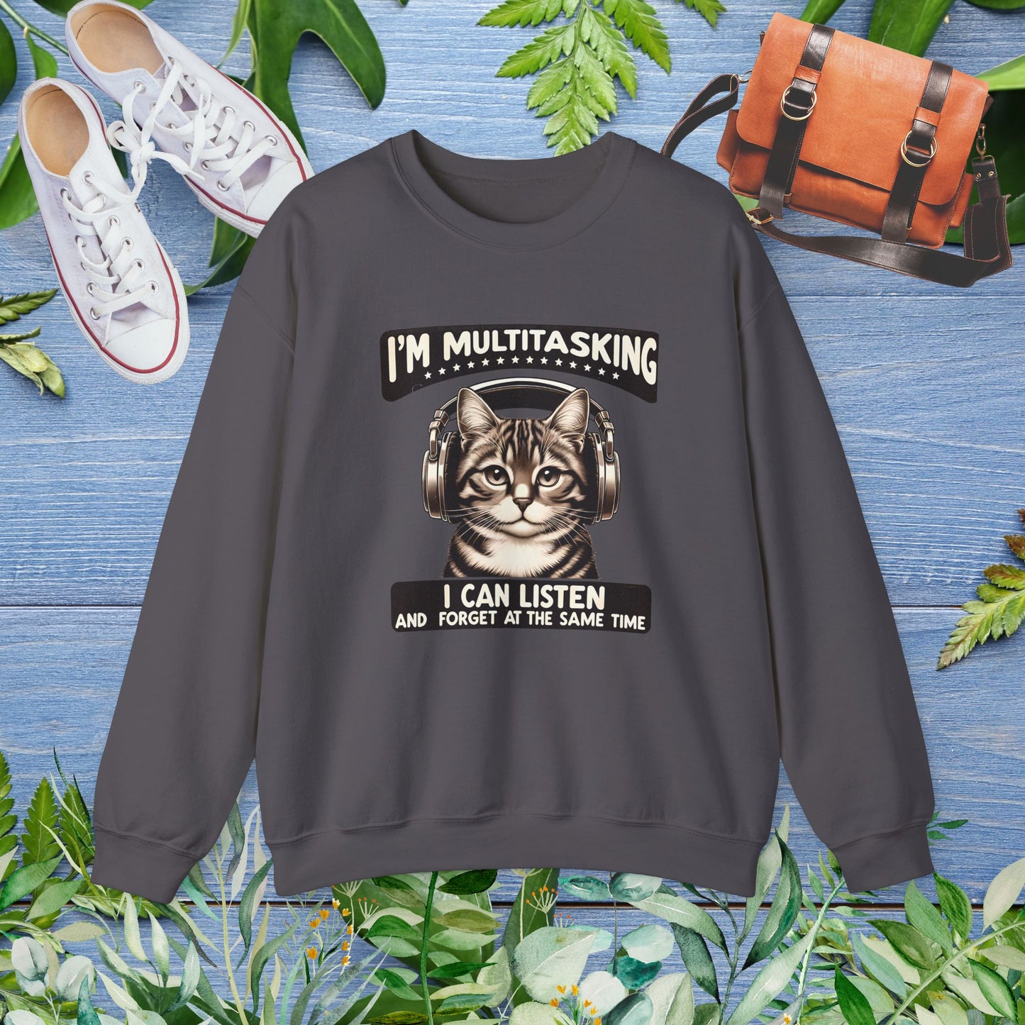 Multitasking Cat Unisex Sweatshirt - furevermama