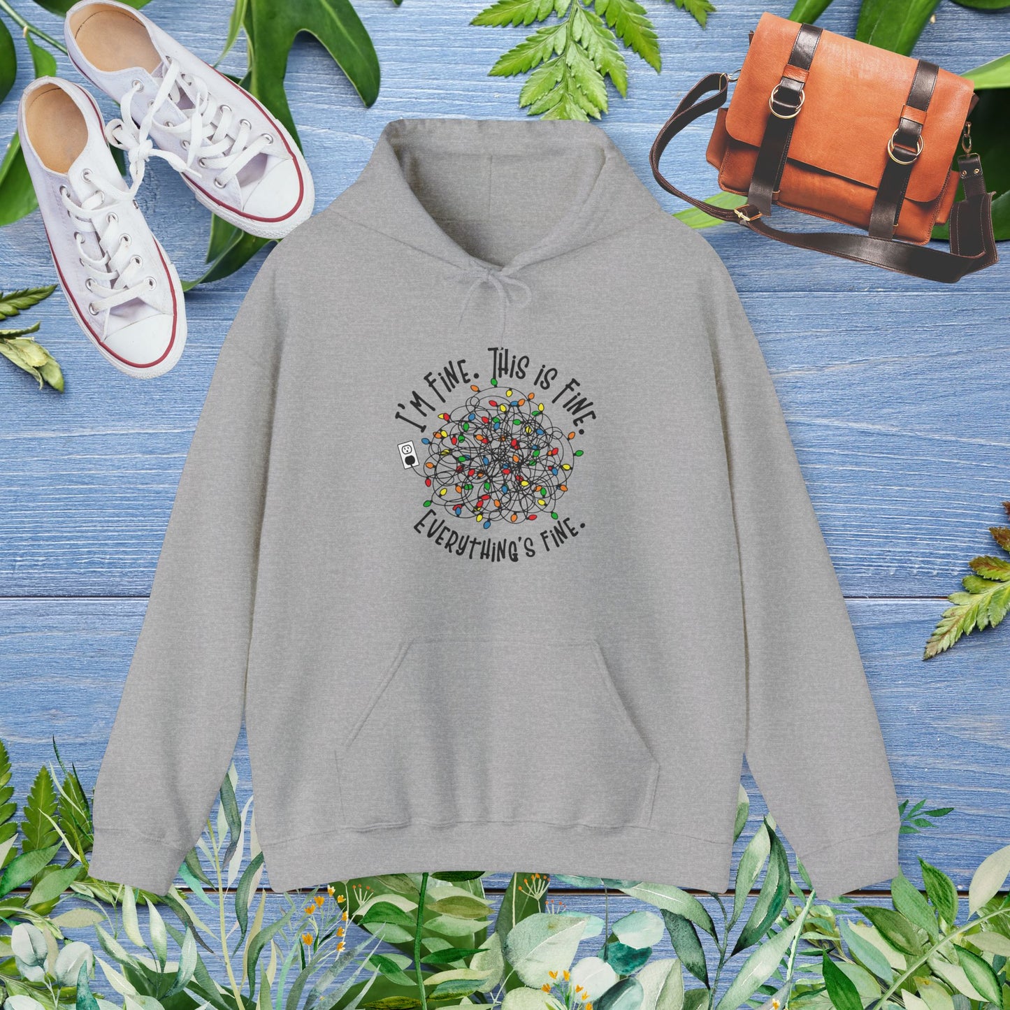 Everything Is Fine Unisex Heavy Blend™ Hoodie - furevermama