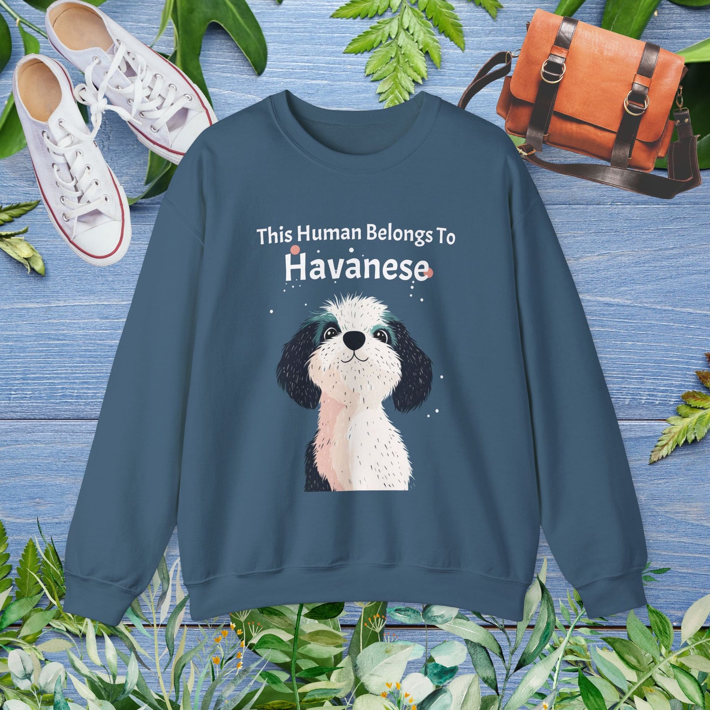 This Human Belongs To Havanese Unisex Sweatshirt - furevermama