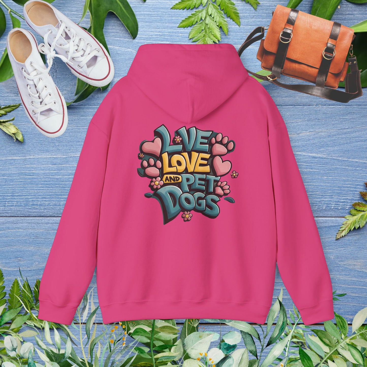 Live Love and Pet Dogs Hoodie (Double-Sided) - furevermama