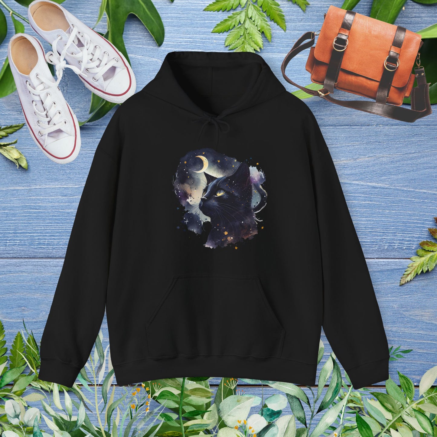 Moon Night Cat Unisex Hoodie - furevermama