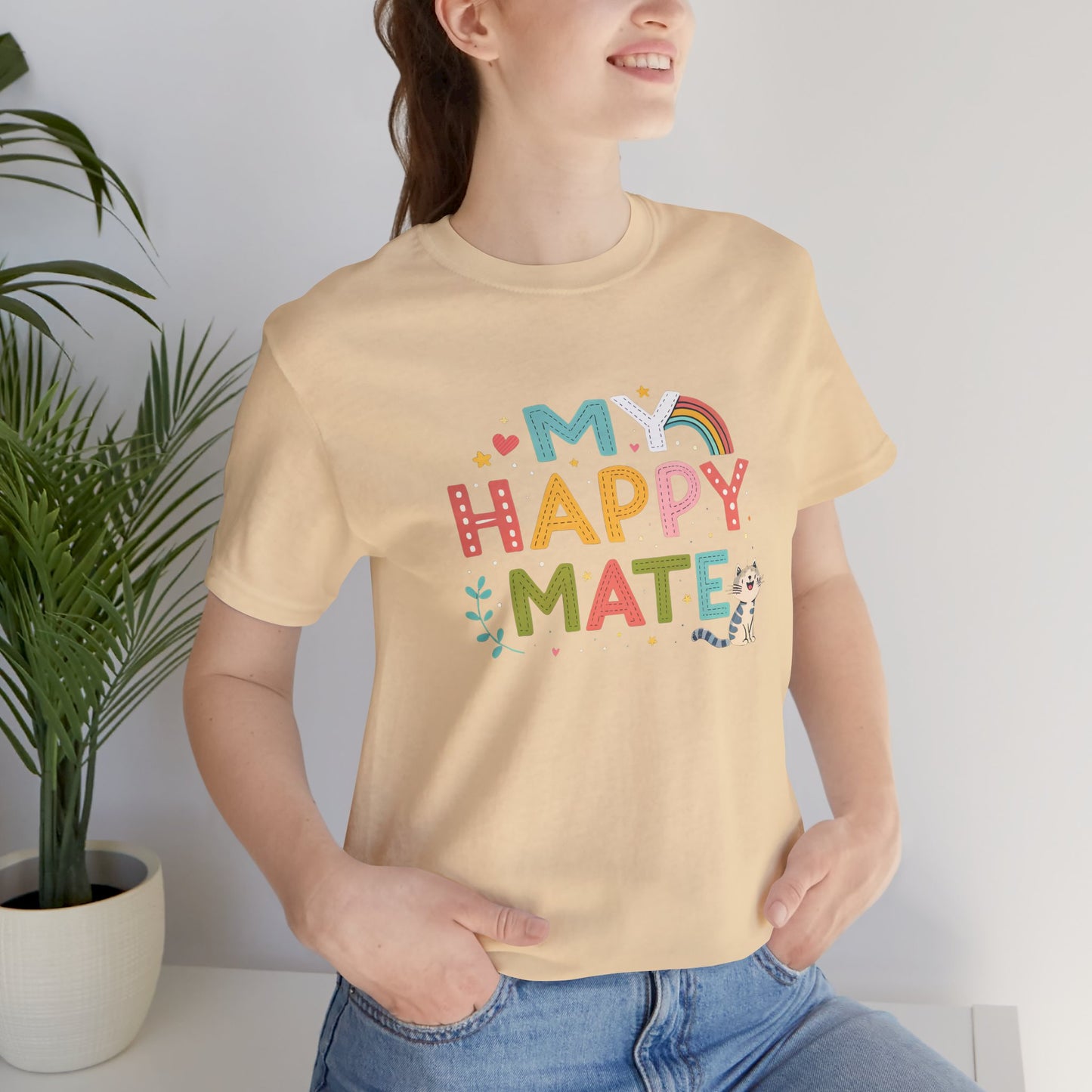 My Happy Mate Cat Graphic T-Shirt - furevermama
