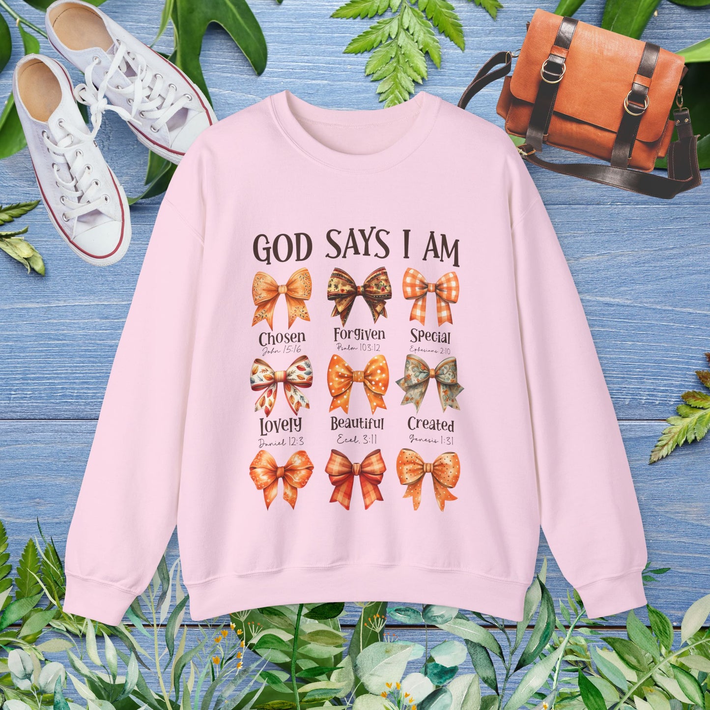 God Says I Am Crewneck Sweatshirt - furevermama