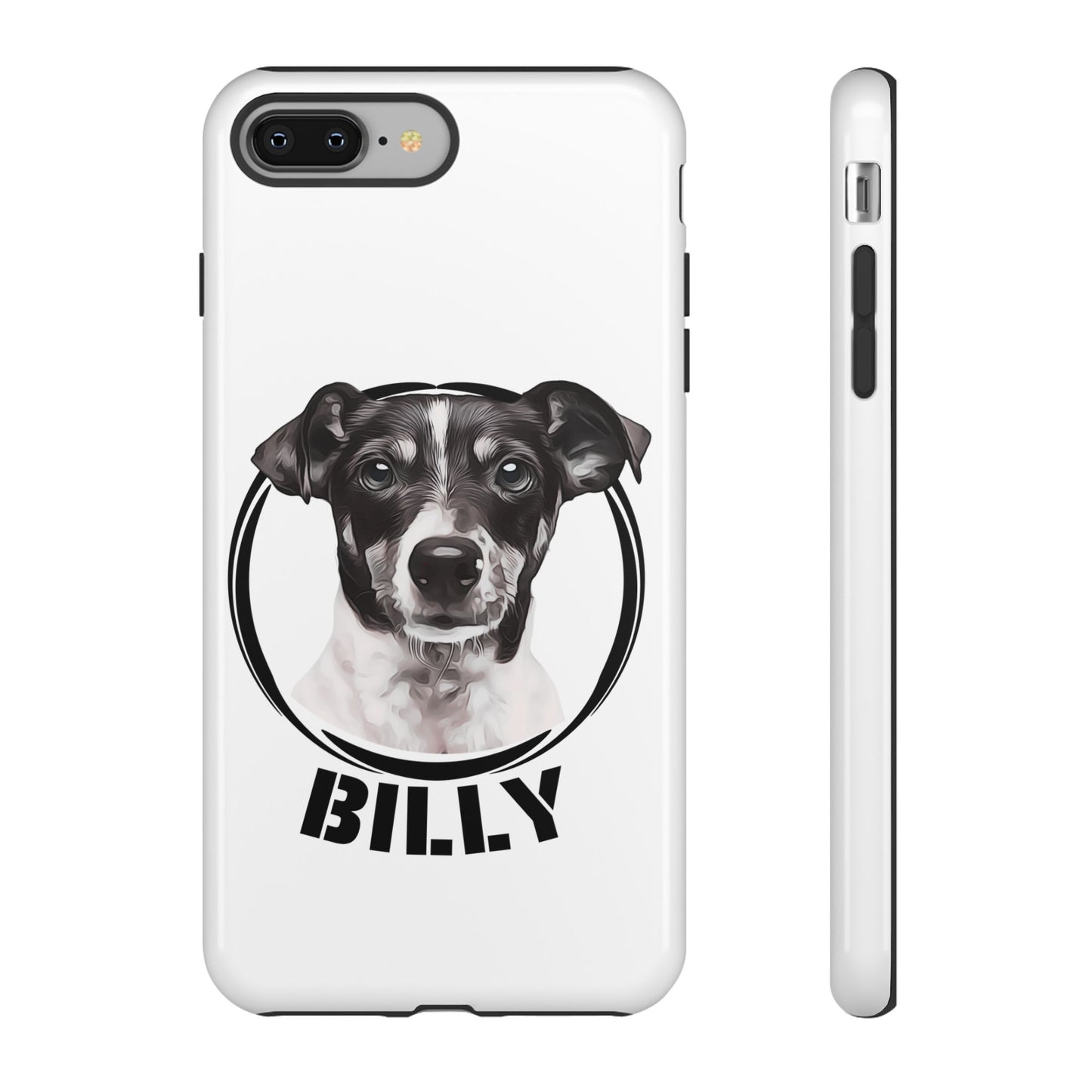 Custom Pet Portrait Phone Case, Black and White - furevermama