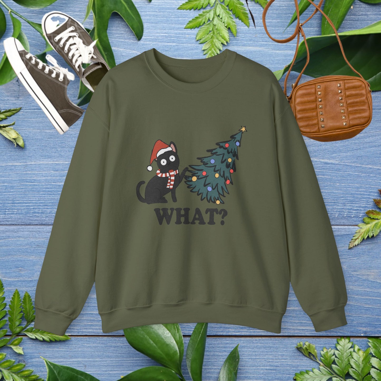Naughty Cat Christmas Unisex Sweatshirt - furevermama
