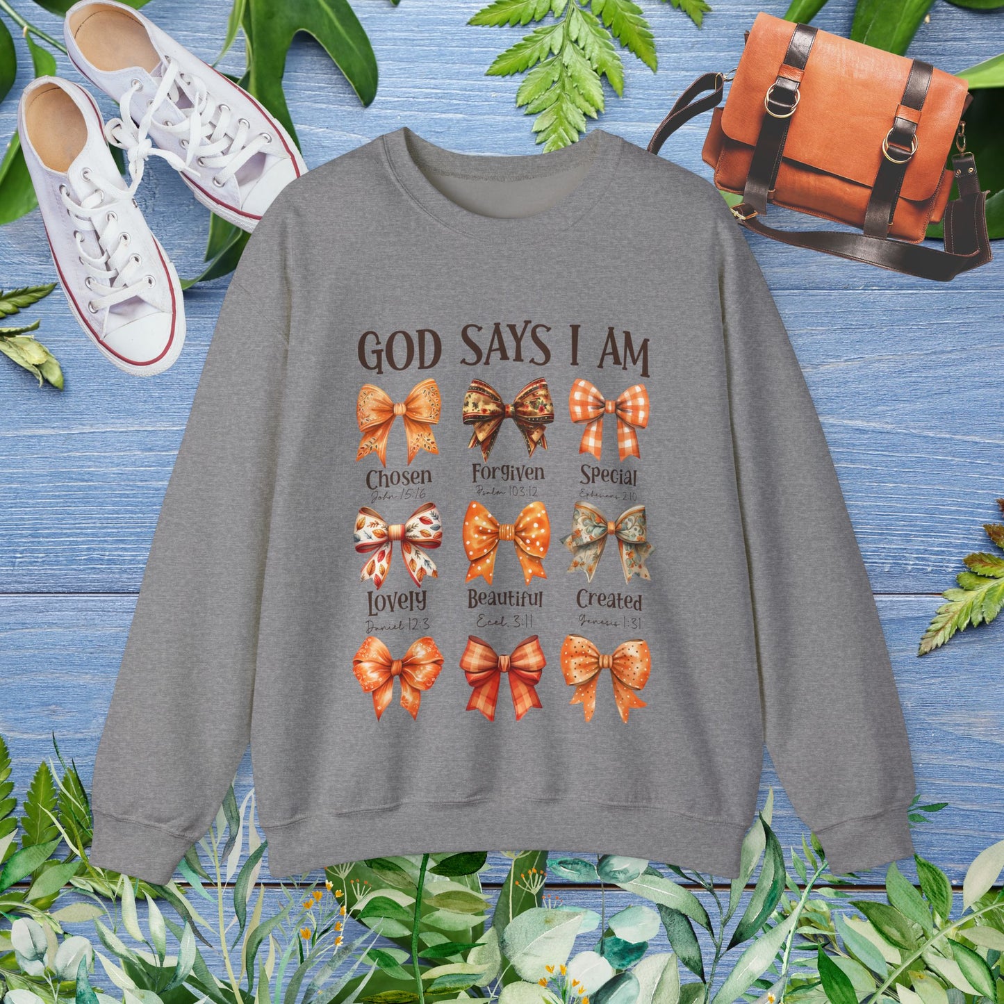 God Says I Am Crewneck Sweatshirt - furevermama