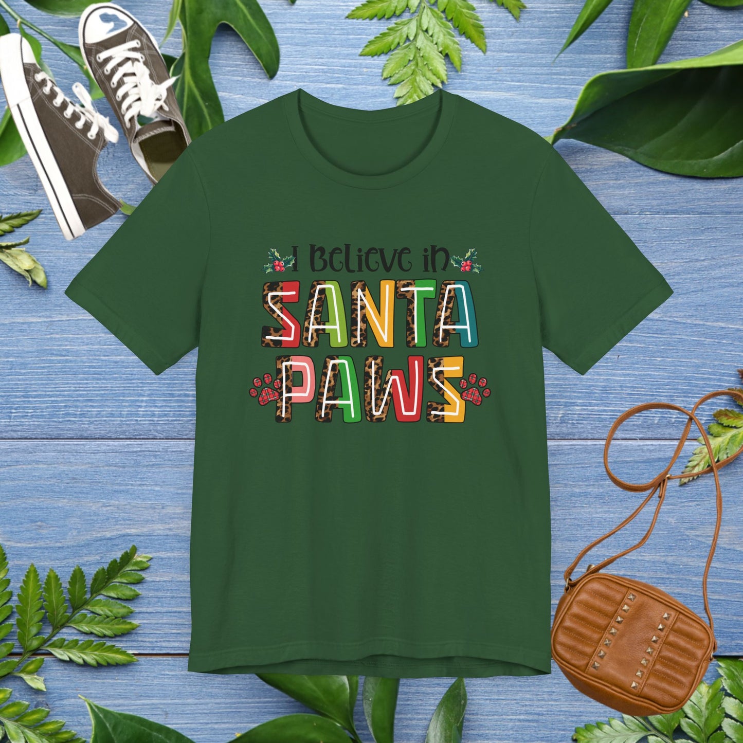 I Believe In Santa Paws Jersey Tee - furevermama