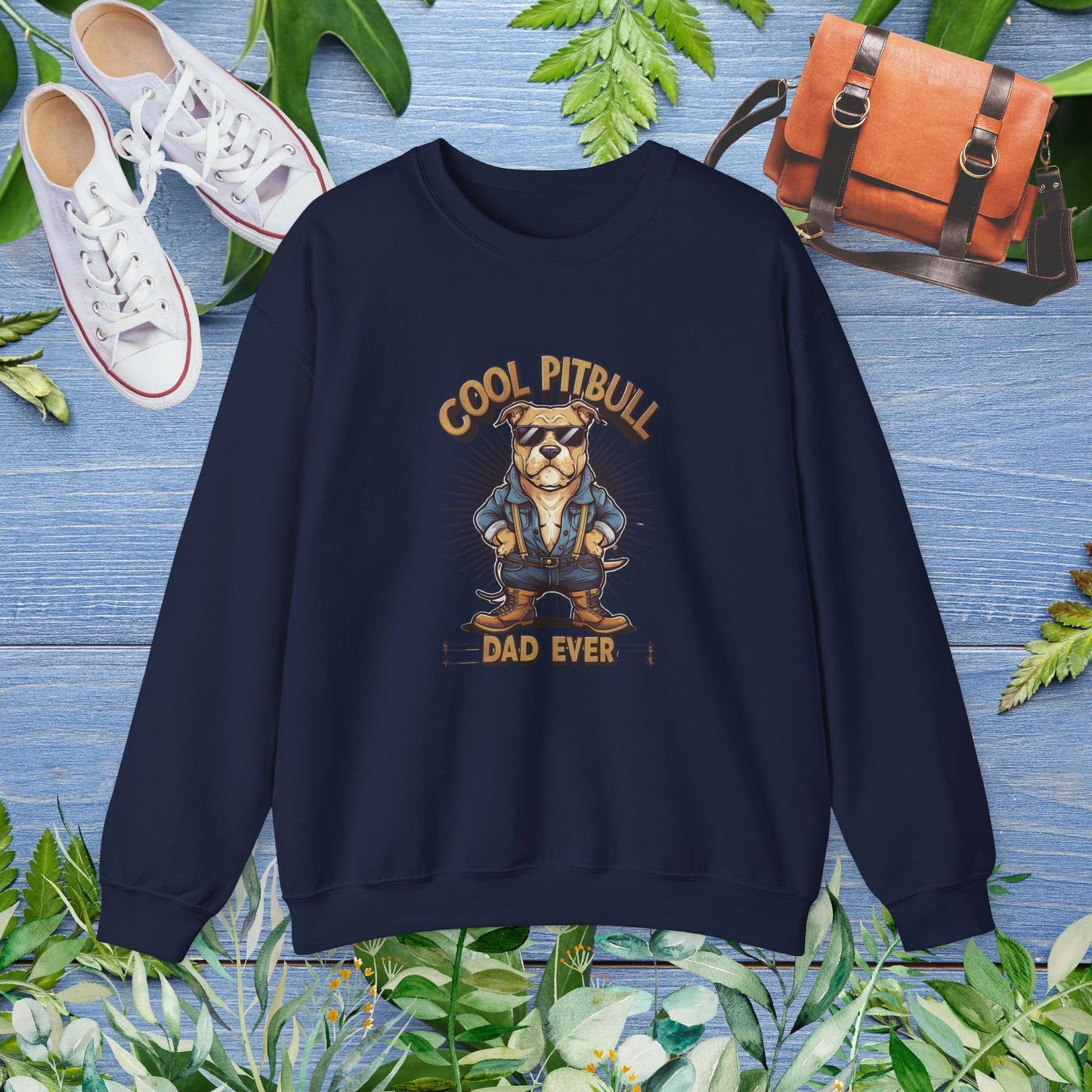 Cool Pitbull Dad Sweatshirt - furevermama