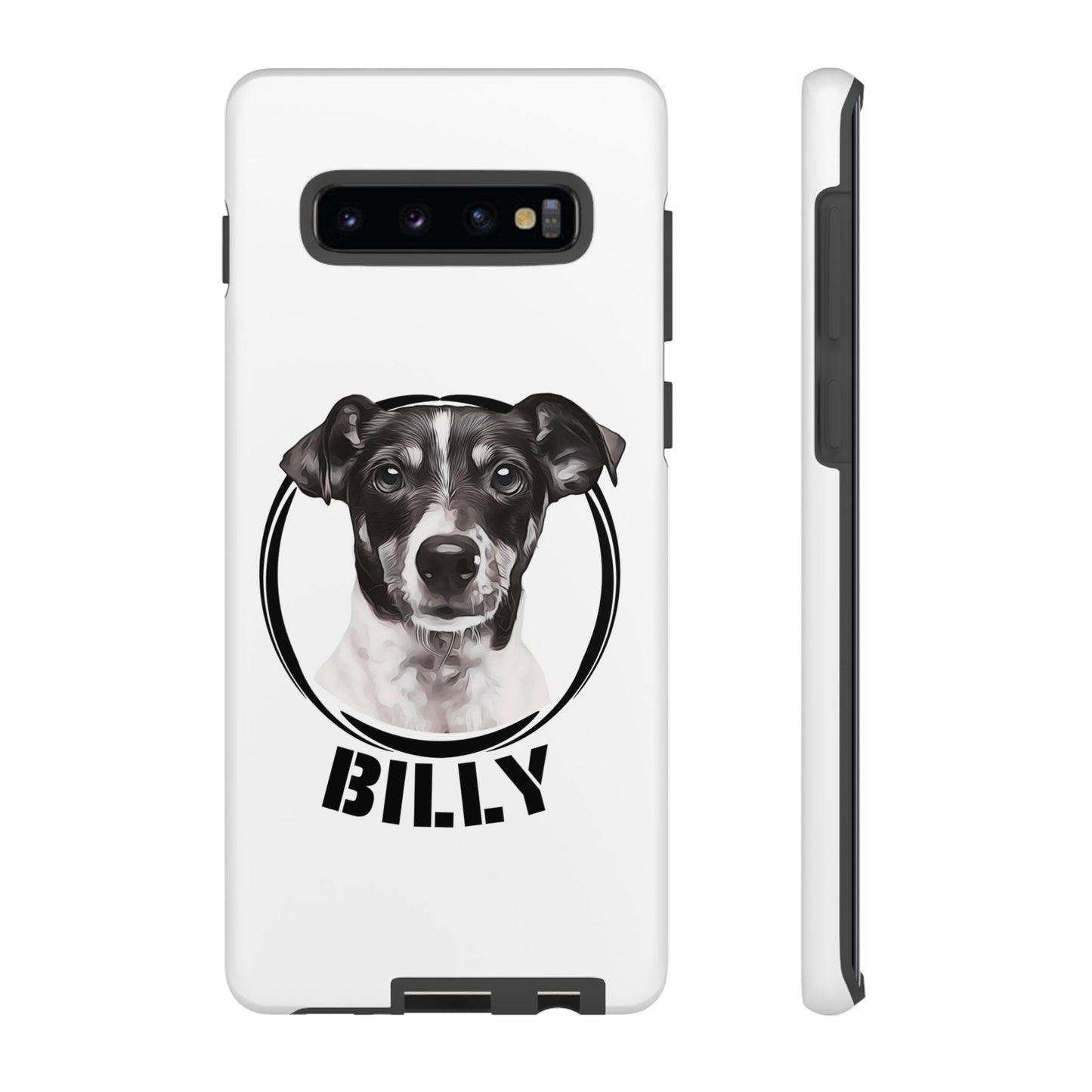 Custom Pet Portrait Phone Case, Black and White - furevermama