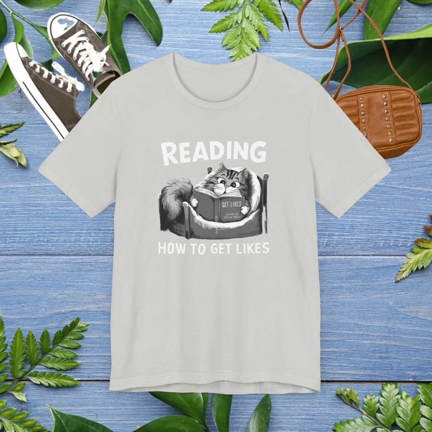 Cat Reading How To Get Likes Unisex Jersey Short Sleeve Tee - furevermama