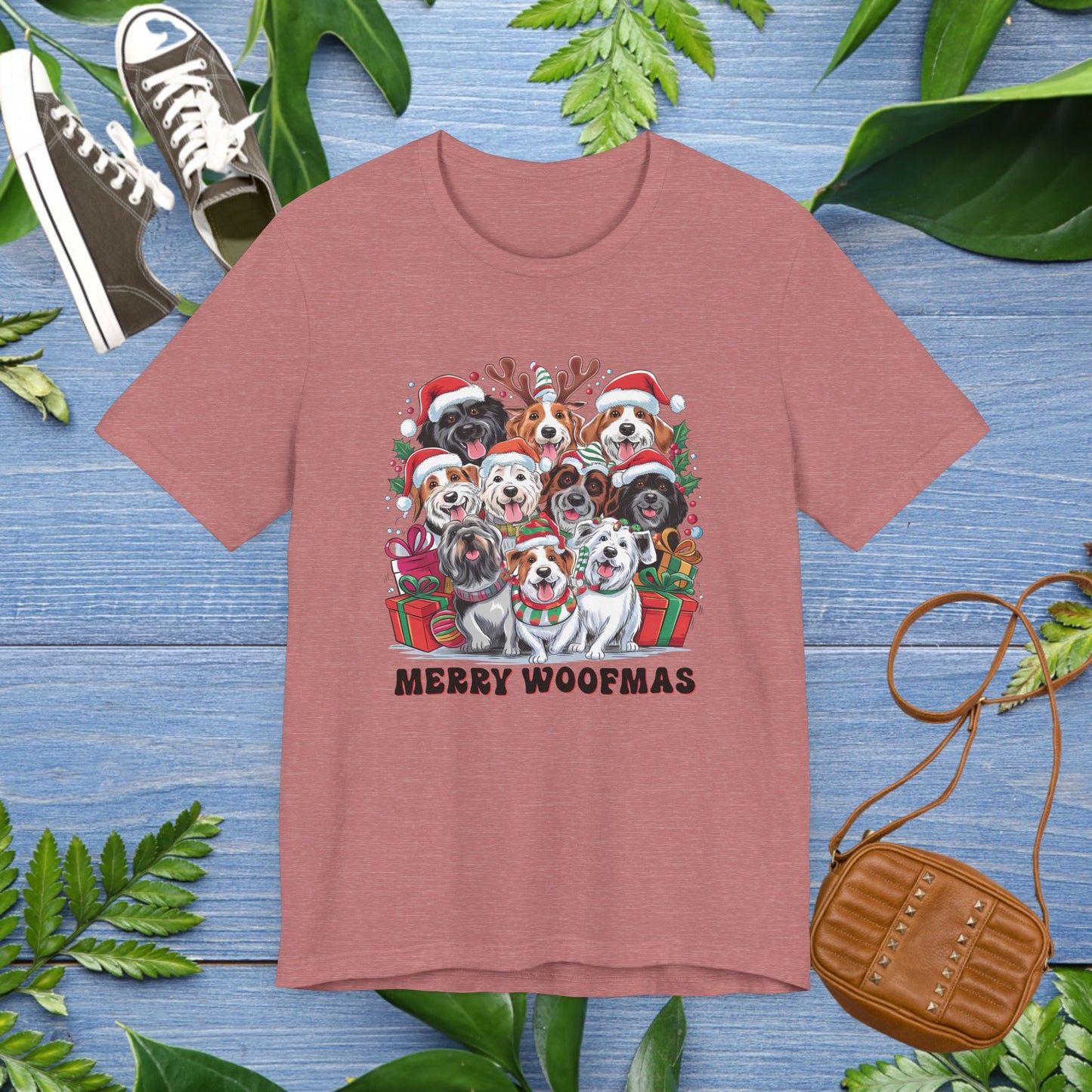 Merry Woofmas With All Dogs Jersey T-Shirt - furevermama