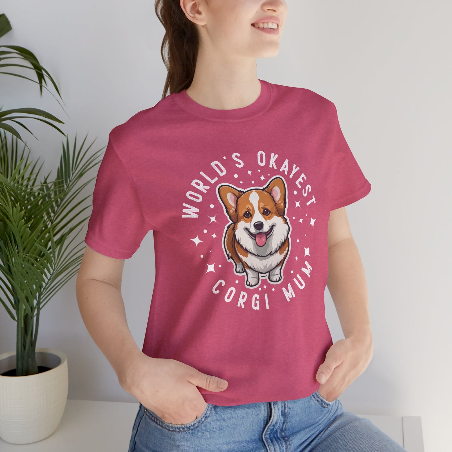 World's Okayest Corgi Mum Unisex T-Shirt - furevermama