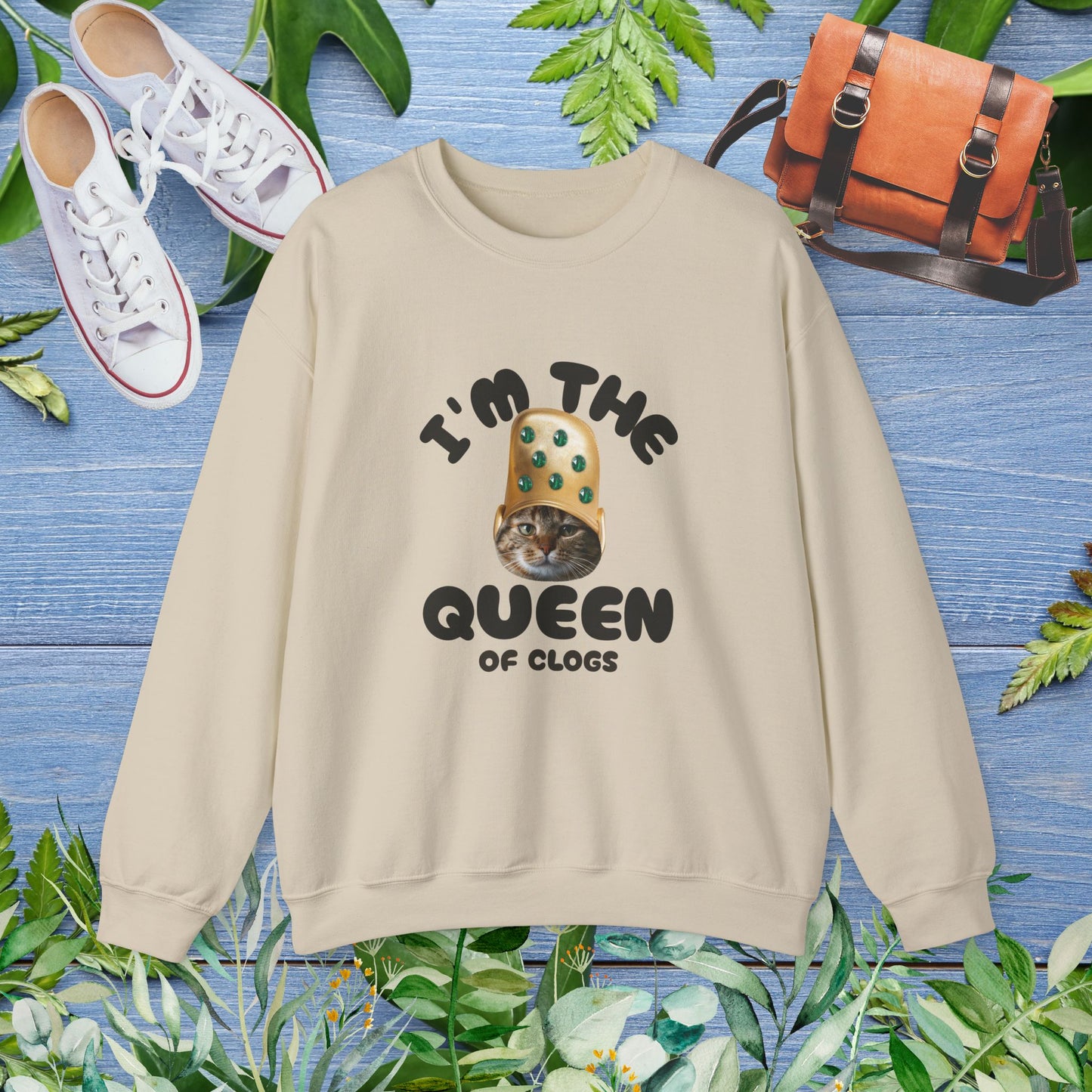 Queen of Clogs Crewneck Sweatshirt - furevermama
