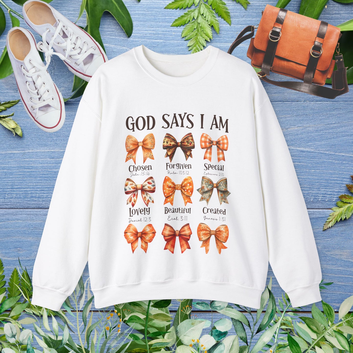 God Says I Am Crewneck Sweatshirt - furevermama