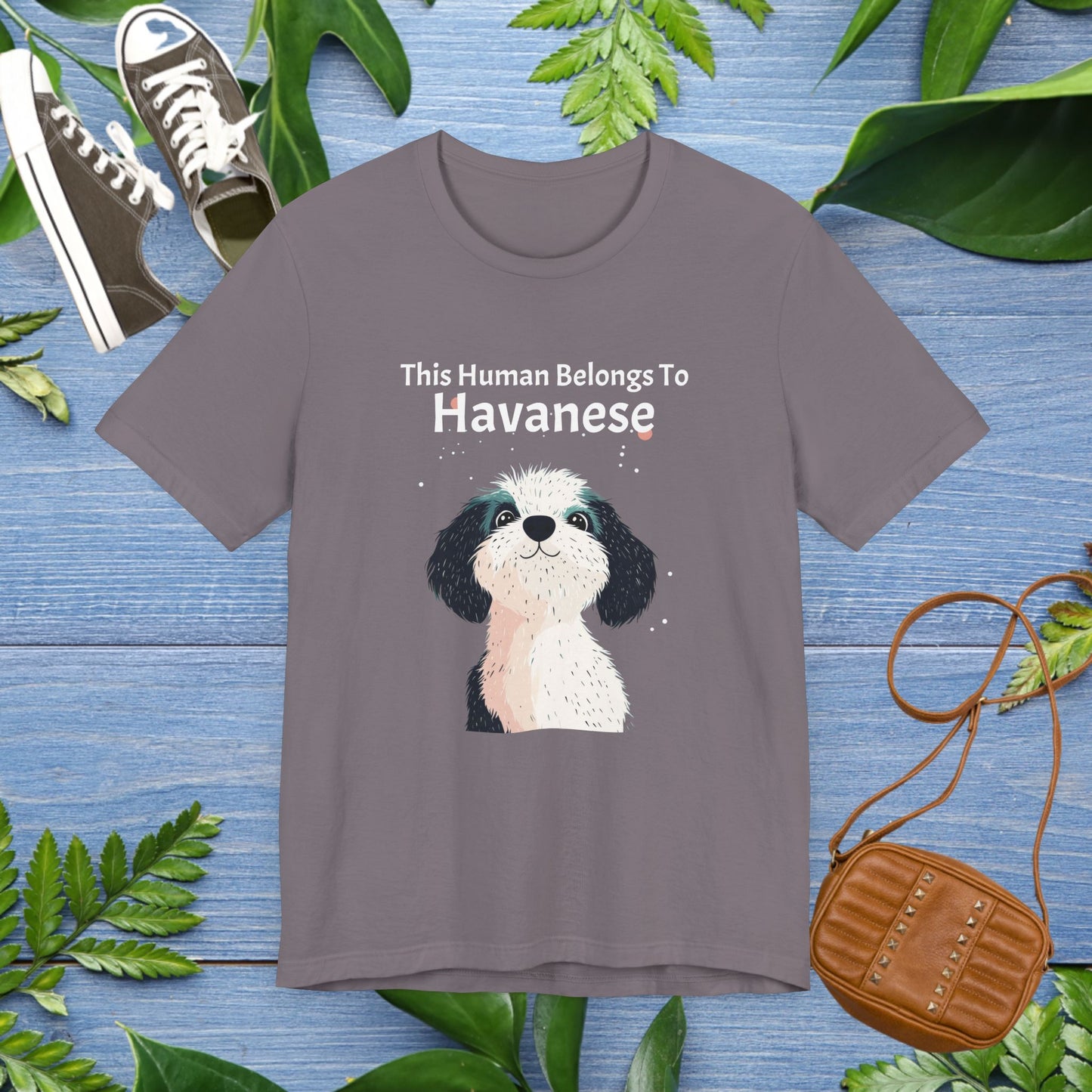 This Human Belongs To Havanese Unisex T-Shirt - furevermama