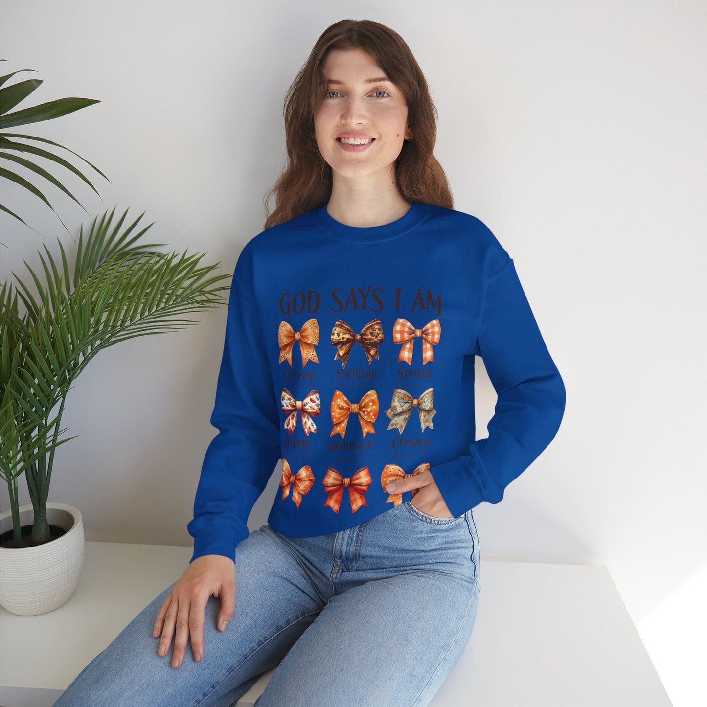 God Says I Am Crewneck Sweatshirt - furevermama