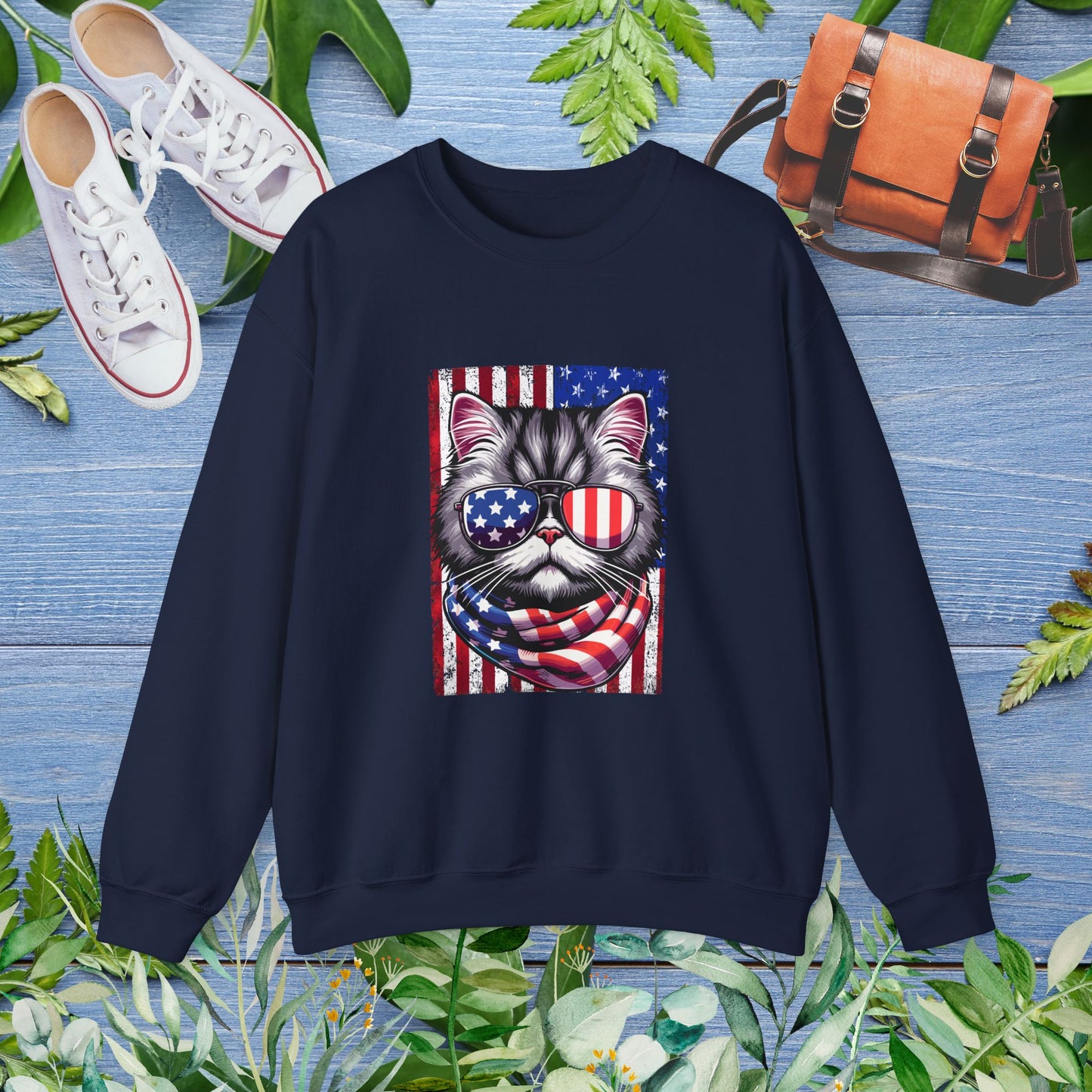 Patriotic Cat Unisex Sweatshirt - furevermama