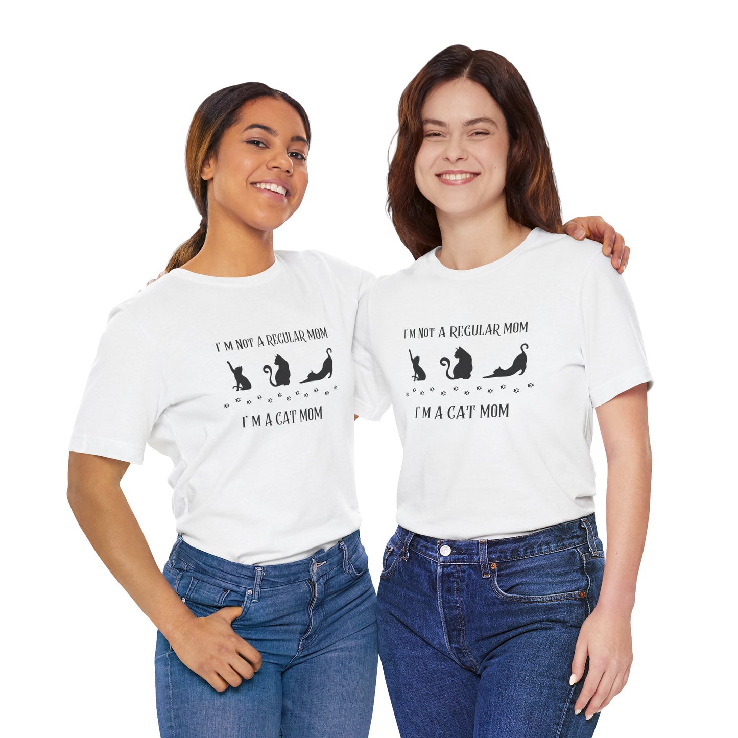 Cat Mom Unisex Tee - I Am not a Regular Mom Design - furevermama