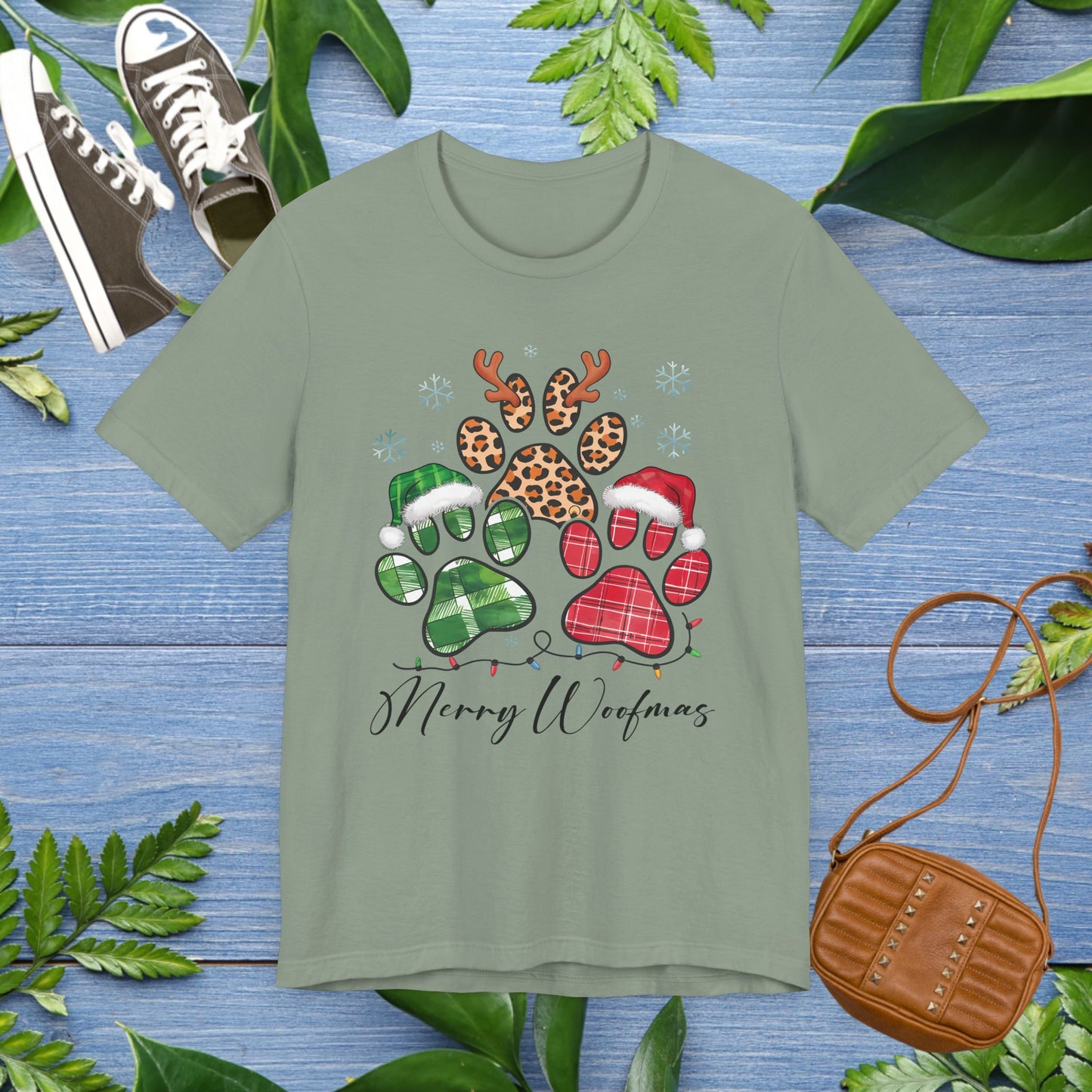 Merry Woofmas, Paw Jersey T-Shirt - furevermama