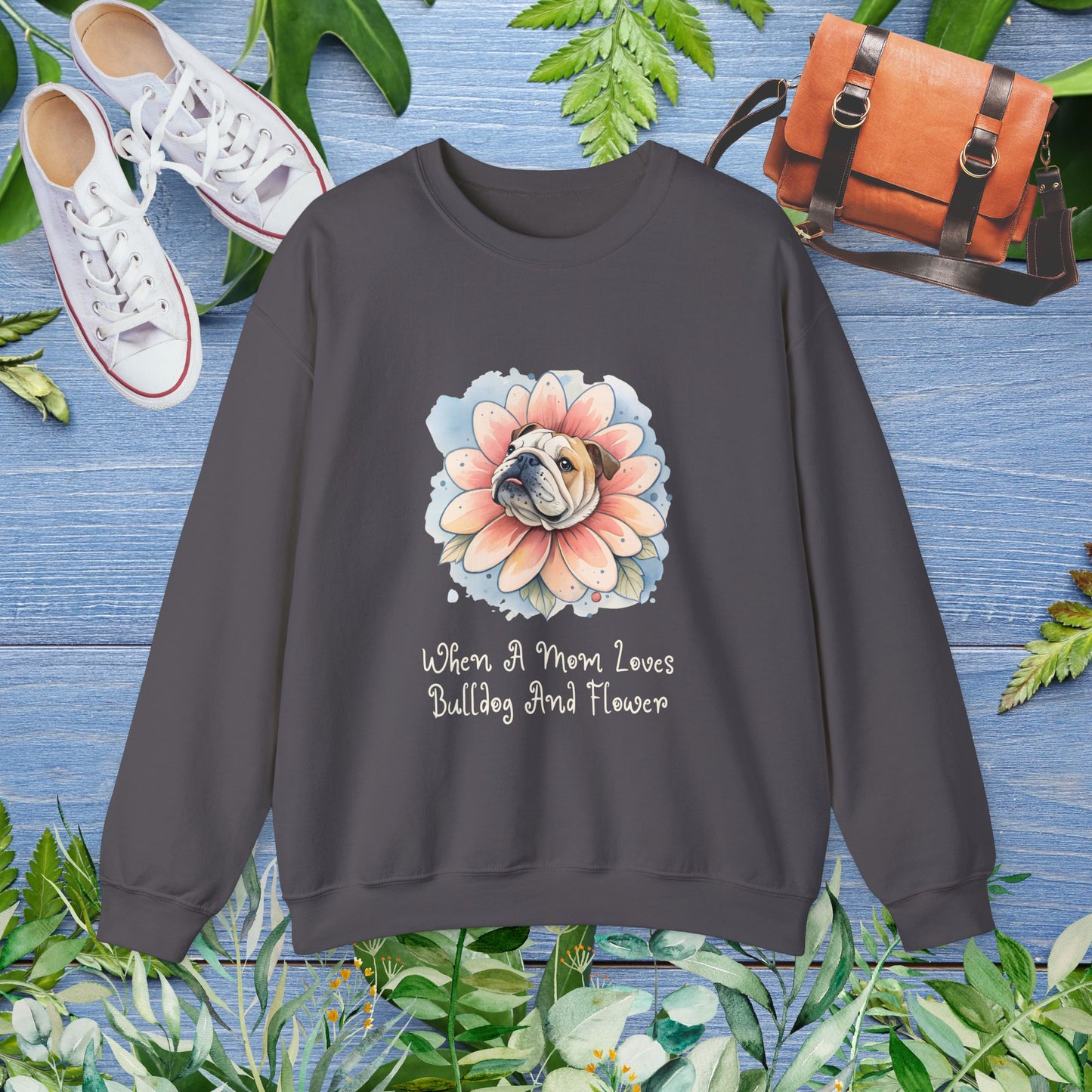 Bulldog Flower Unisex Sweatshirt - furevermama