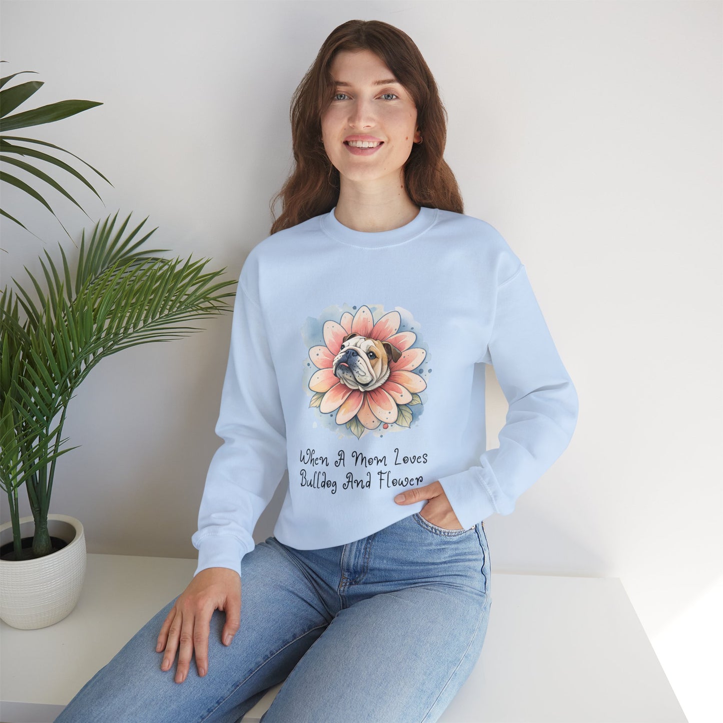 Bulldog Flower Unisex Sweatshirt - furevermama