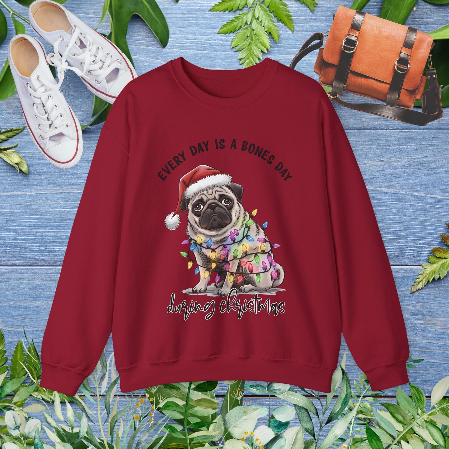 Everyday Is Bones Day During Christmas, Bulldog Unisex Sweatshirt - furevermama