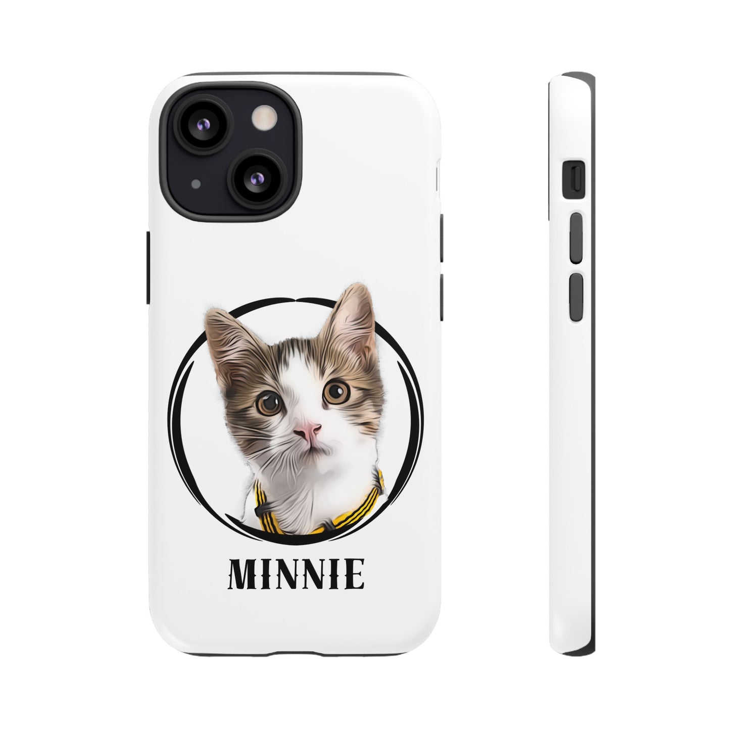 Custom Pet Portrait In Circle Phone Case - furevermama