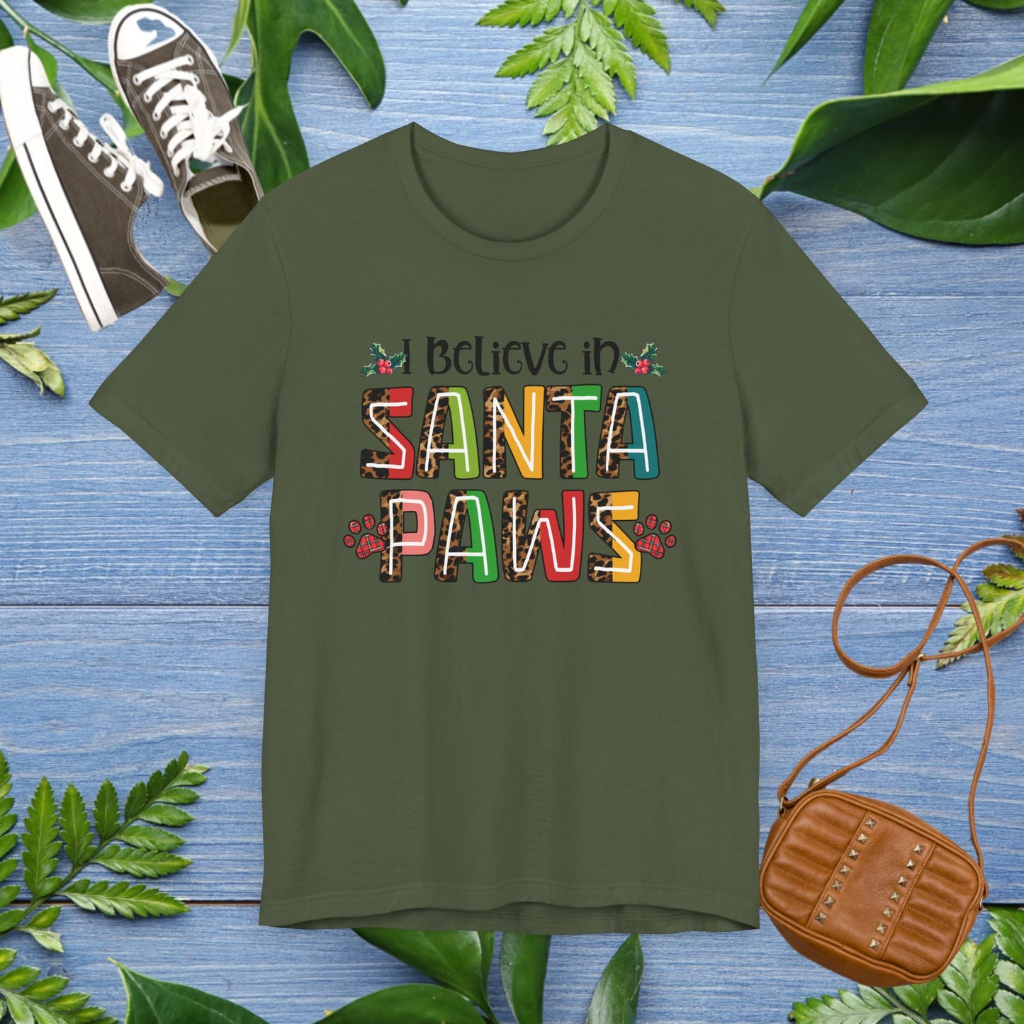 I Believe In Santa Paws Jersey Tee - furevermama