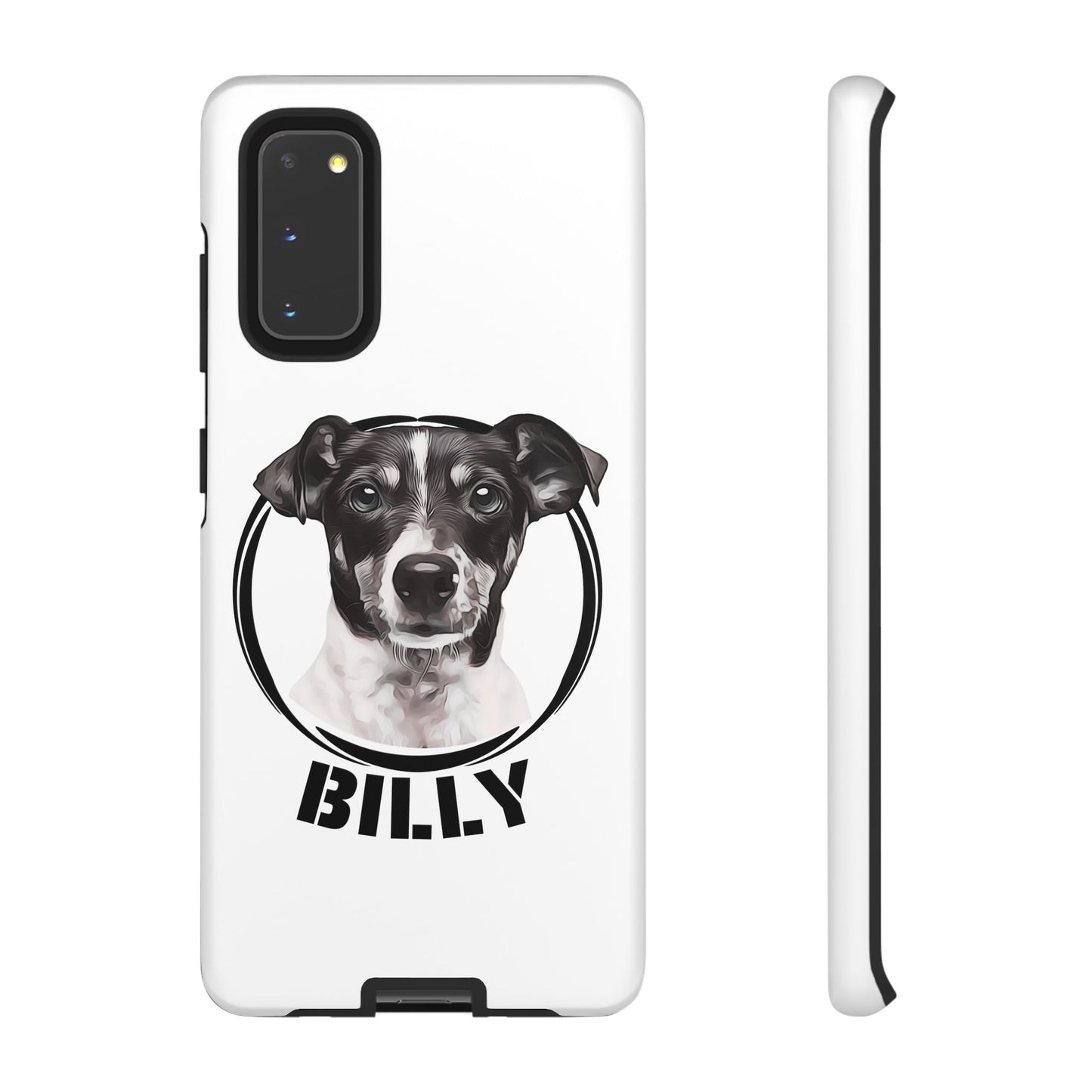 Custom Pet Portrait Phone Case, Black and White - furevermama