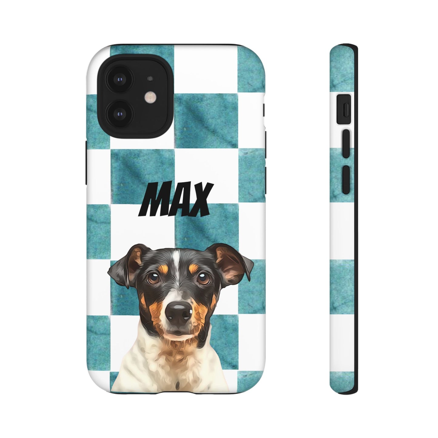 Custom Pet Portrait Phone Case, Checker Edition - furevermama