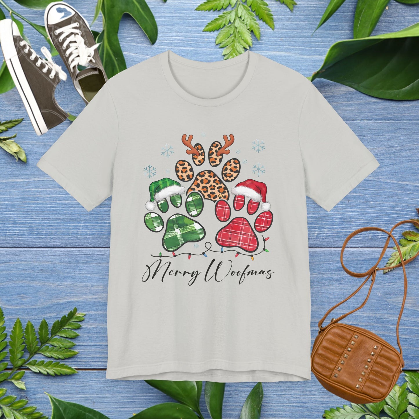 Merry Woofmas, Paw Jersey T-Shirt - furevermama