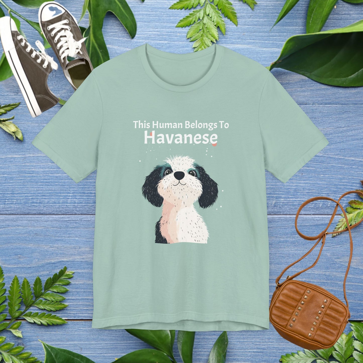 This Human Belongs To Havanese Unisex T-Shirt - furevermama