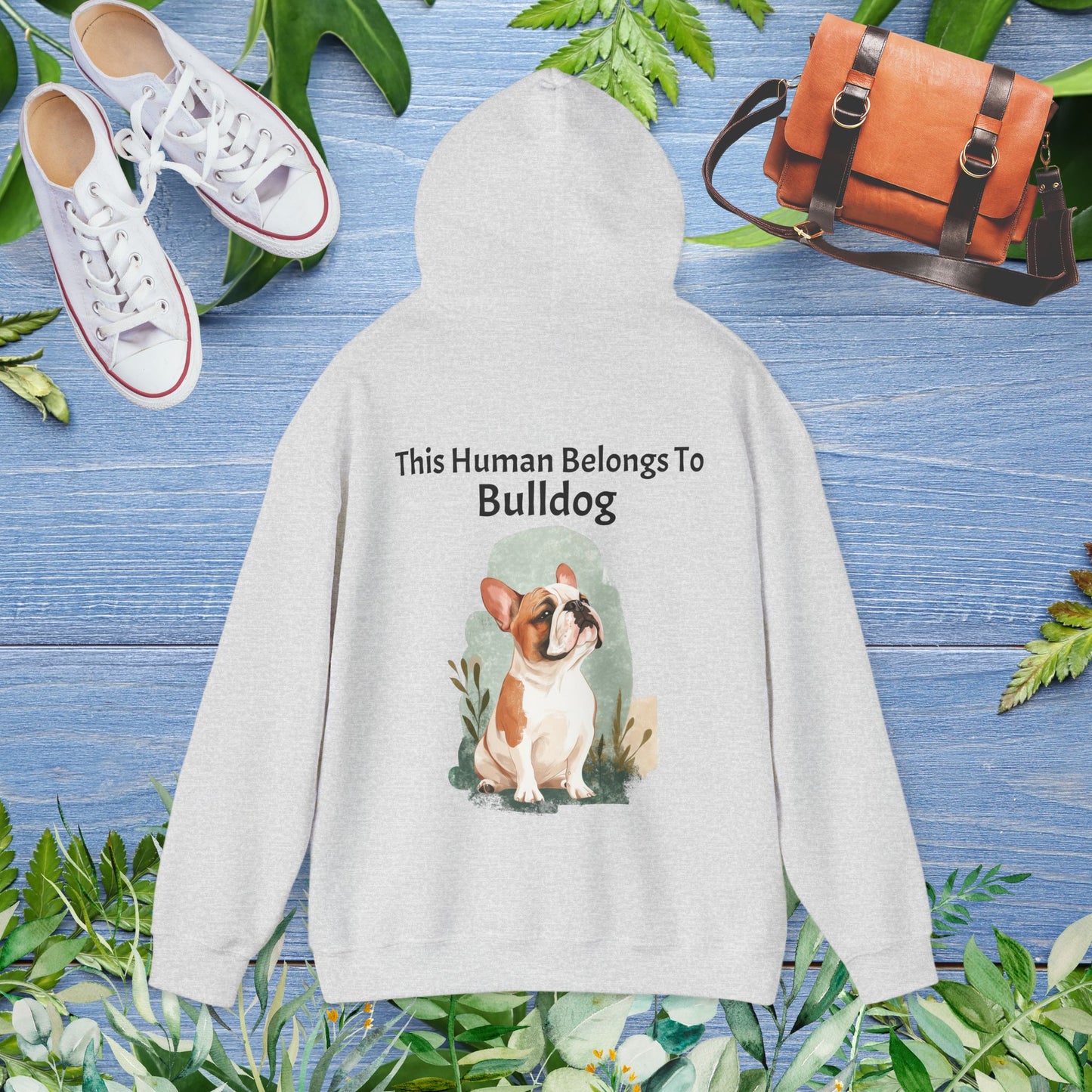 This Human Belongs to Bulldog Unisex Hoodie - furevermama