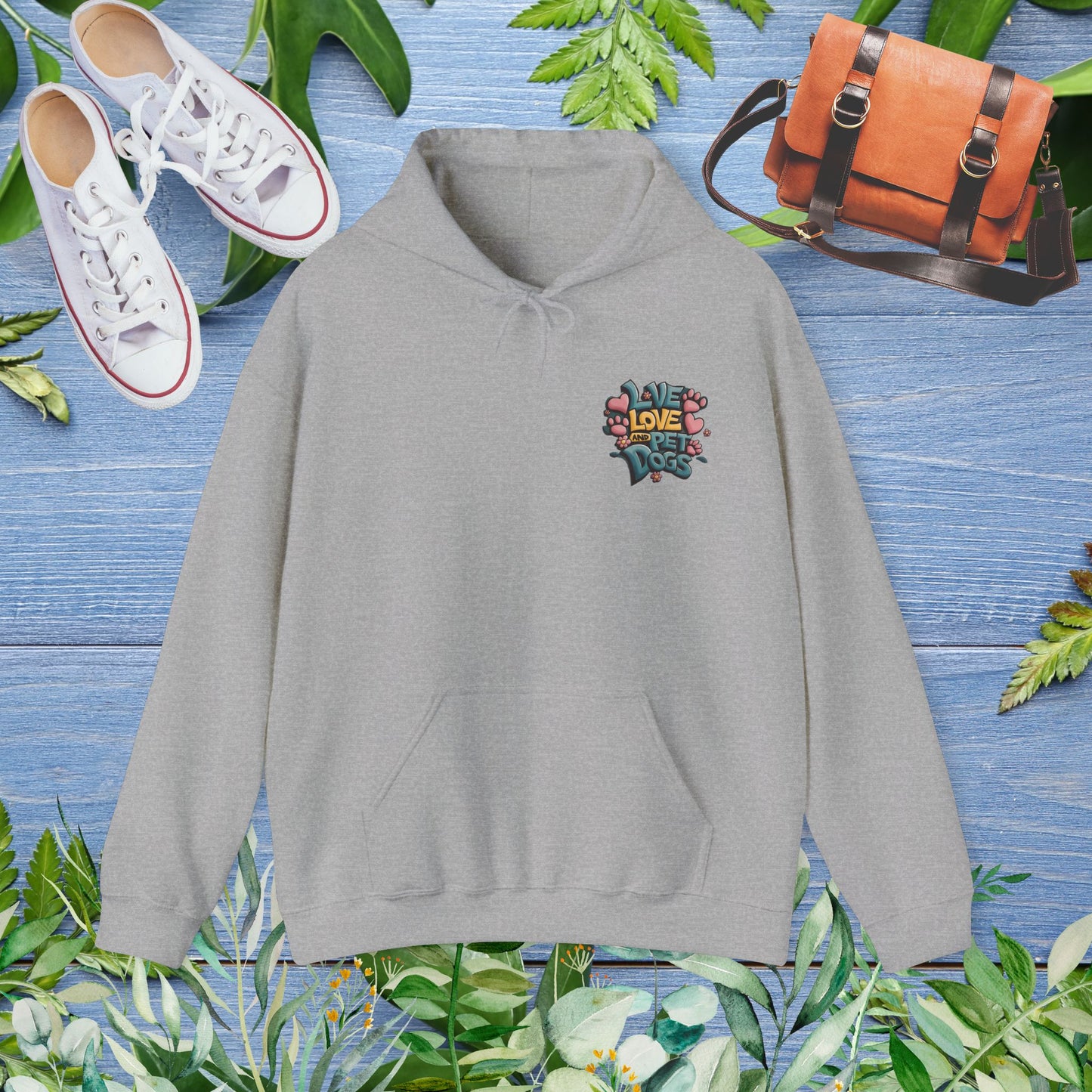 Live Love and Pet Dogs Hoodie (Double-Sided) - furevermama