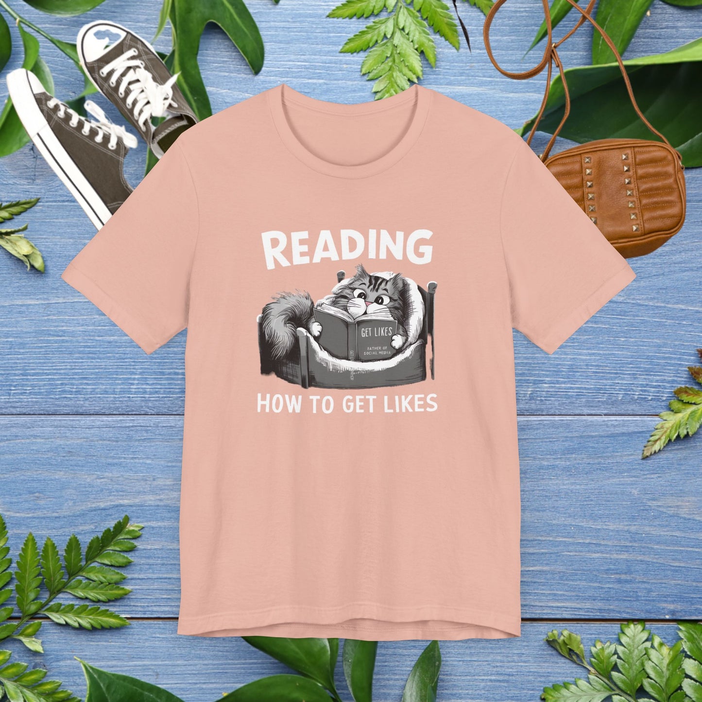 Cat Reading How To Get Likes Unisex Jersey Short Sleeve Tee - furevermama
