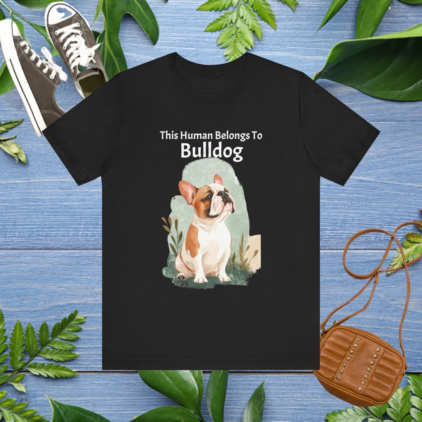 This Human Belongs To Bulldog Jersey Tee - furevermama
