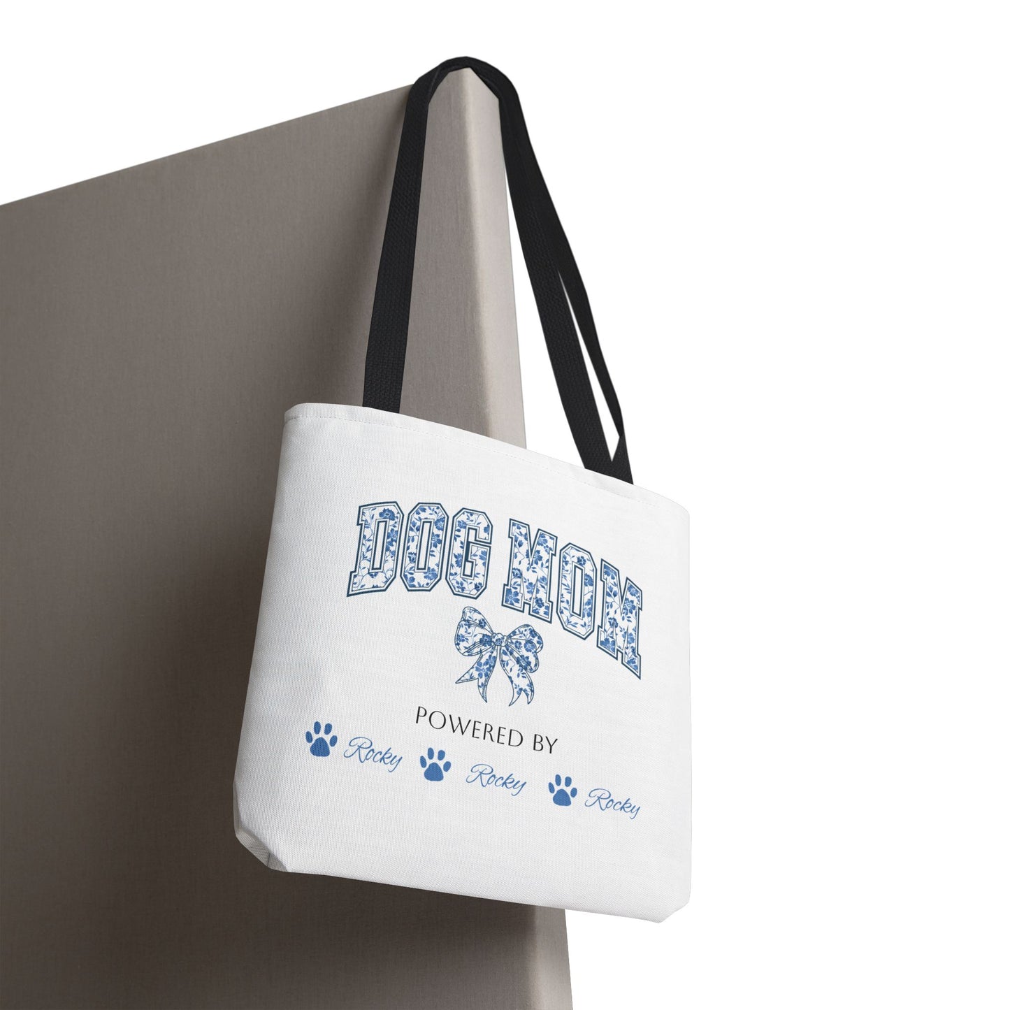 Personalised Dog Mom Powered by Dogs Tote Bag (Max 6 Dog Names) - furevermama