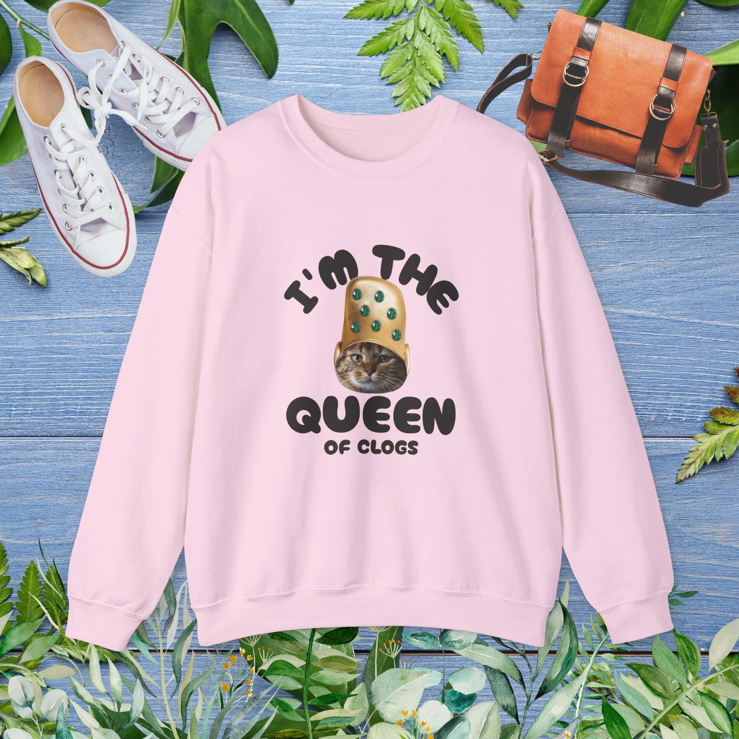 Queen of Clogs Crewneck Sweatshirt - furevermama