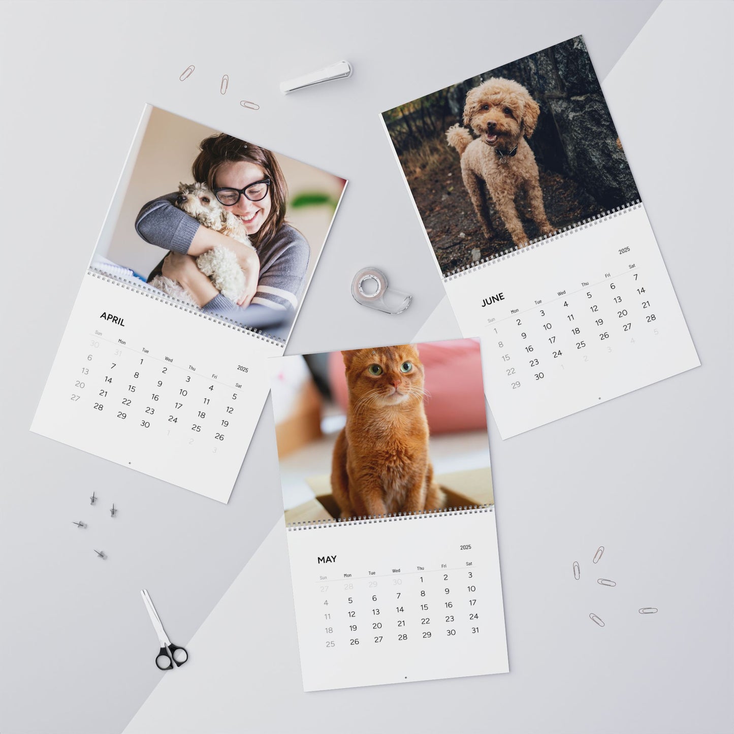 Custom Pet Photo Family Photo Wall Calendar - furevermama
