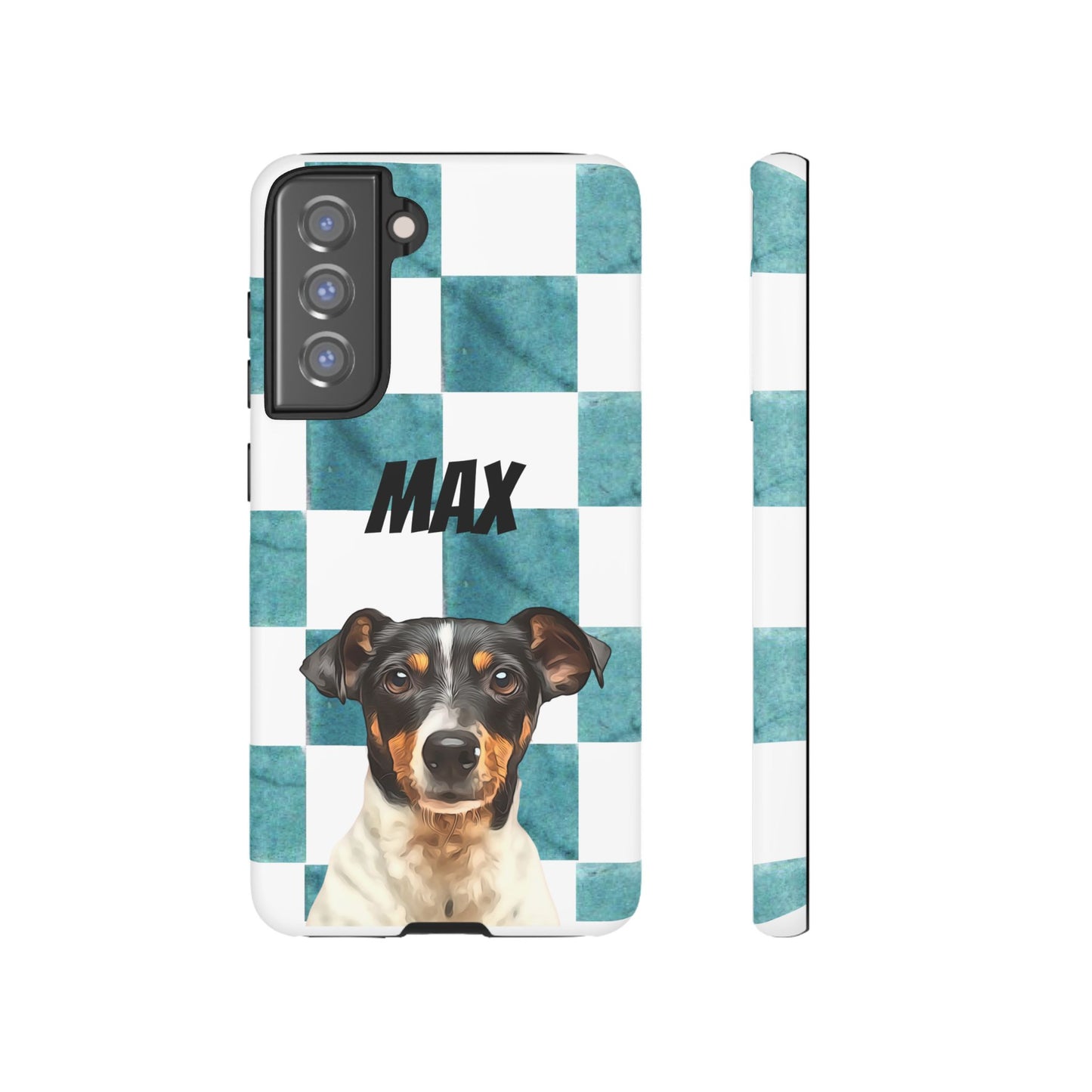 Custom Pet Portrait Phone Case, Checker Edition - furevermama