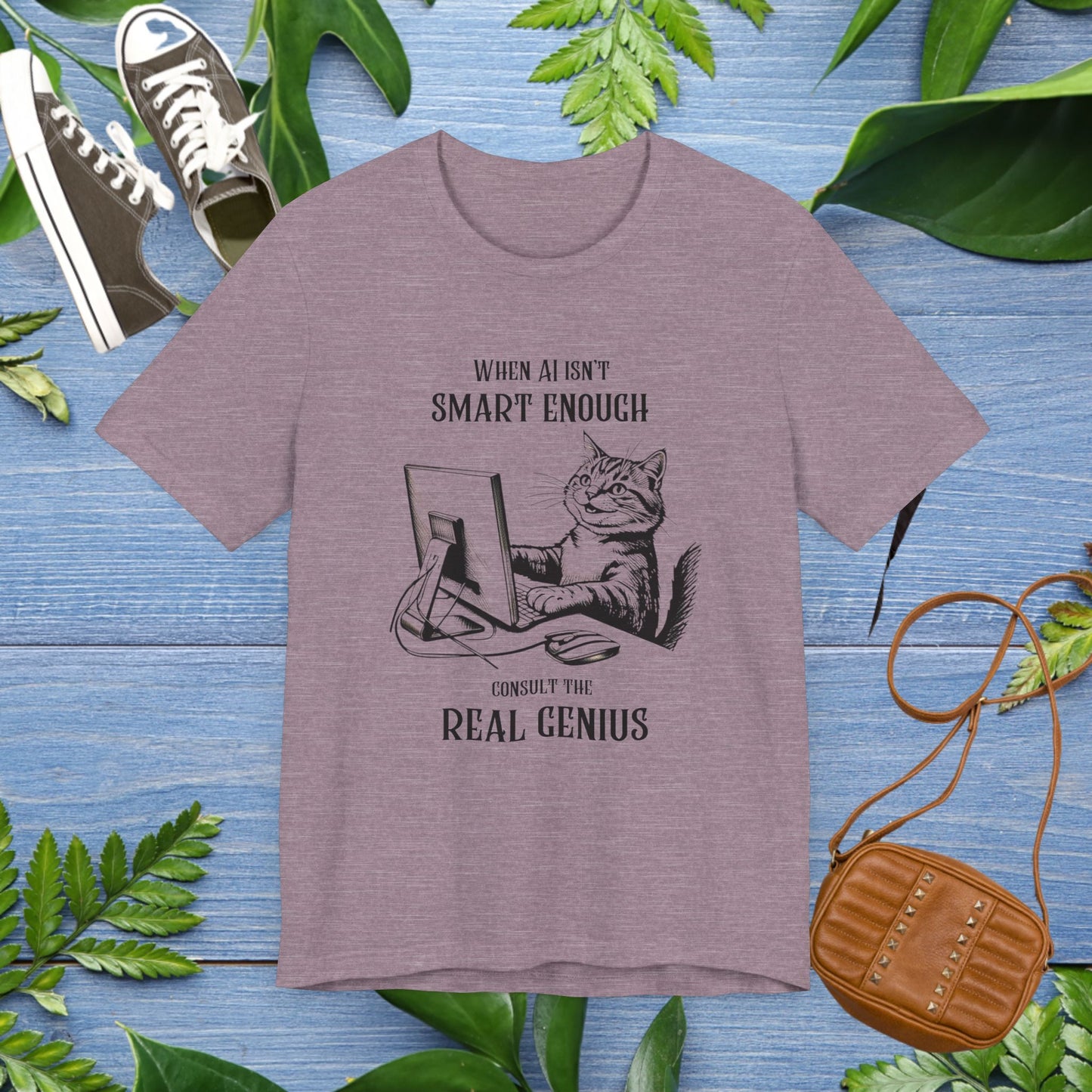 Cat Lover AI Enthusiast Unisex T-Shirt - Real Genius Design - furevermama