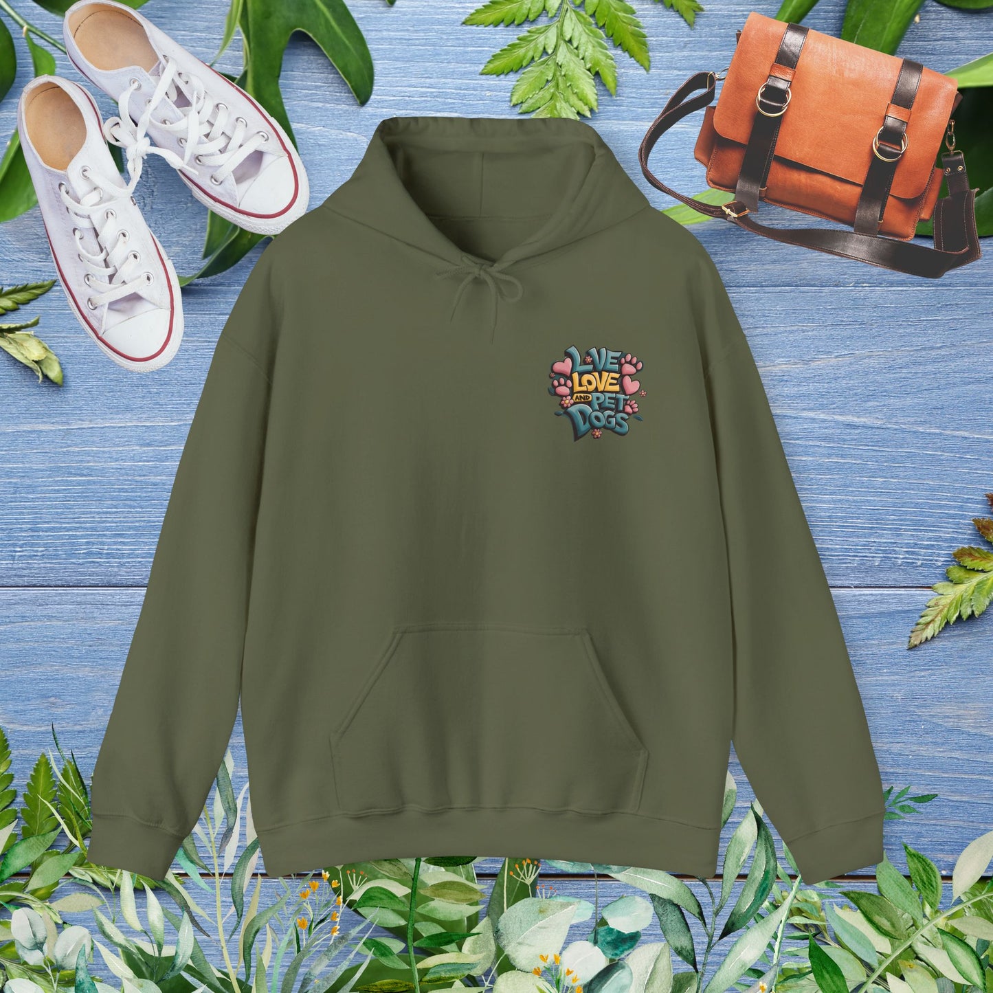 Live Love and Pet Dogs Hoodie (Double-Sided) - furevermama