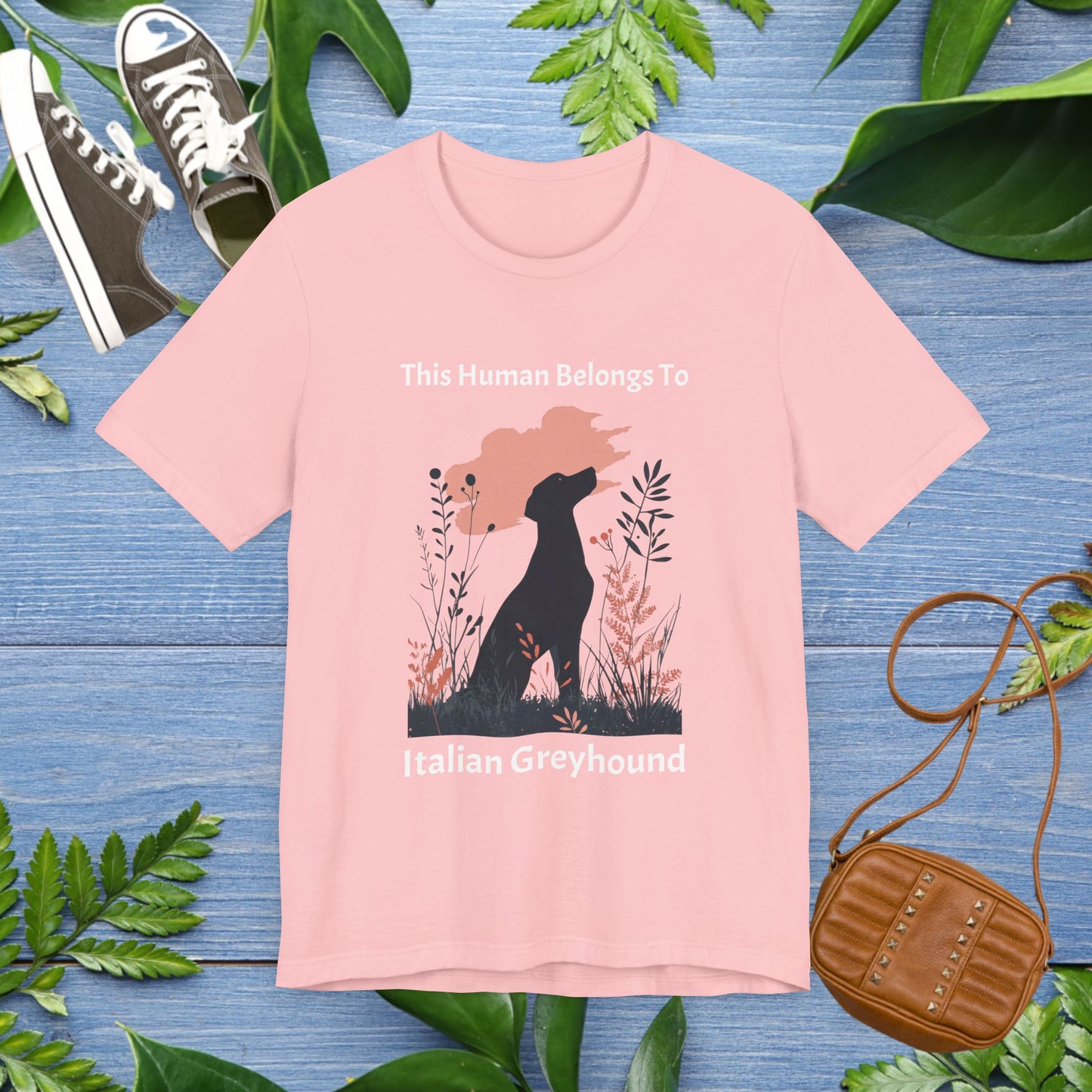 This Human Belongs To Italian Greyhound Jersey Tee - furevermama
