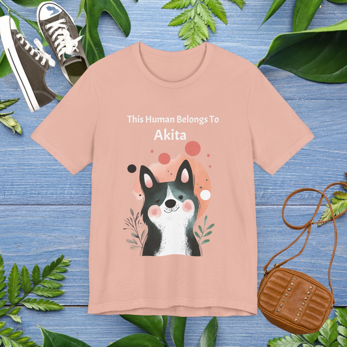 This Human Belongs To Akita T-Shirt - furevermama