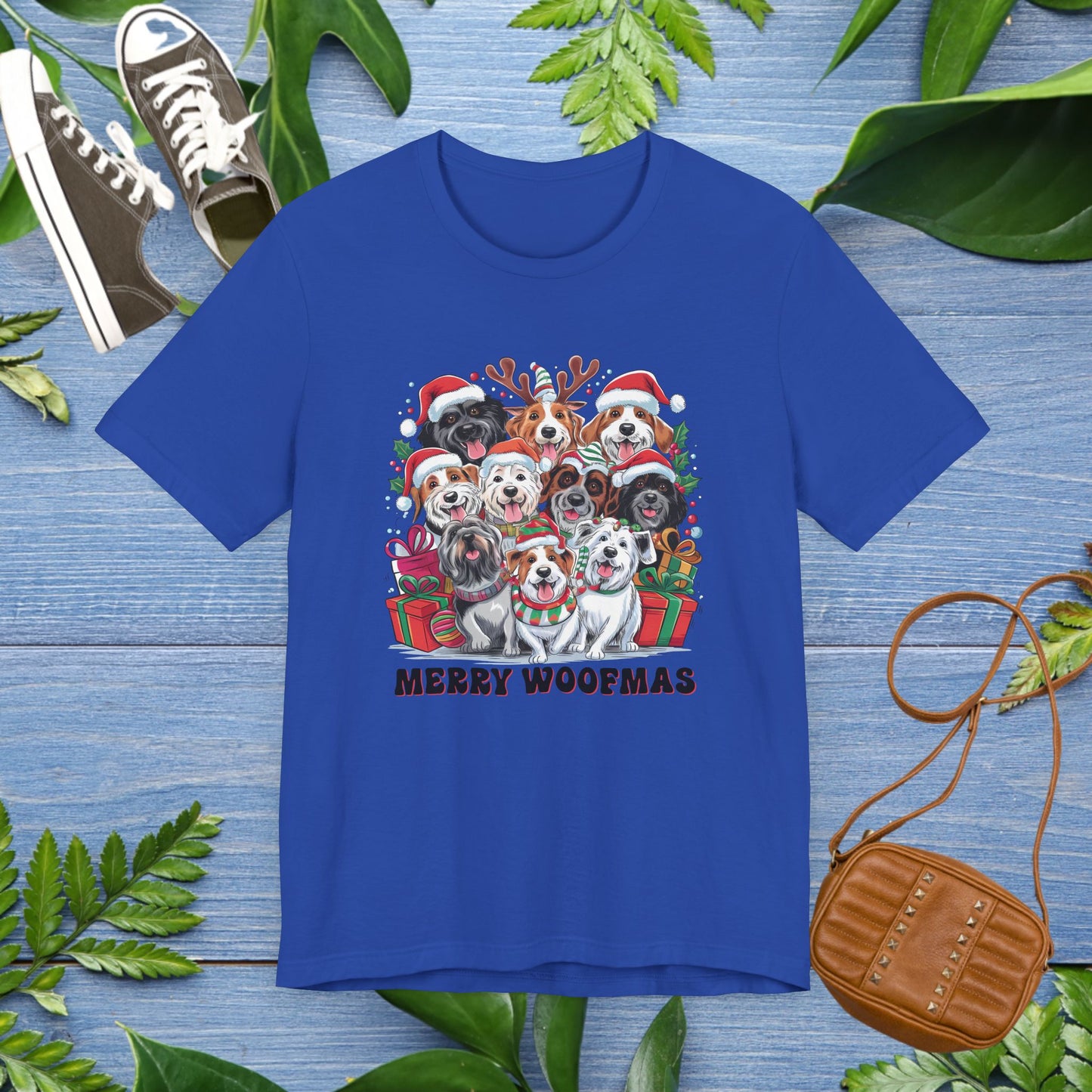 Merry Woofmas With All Dogs Jersey T-Shirt - furevermama