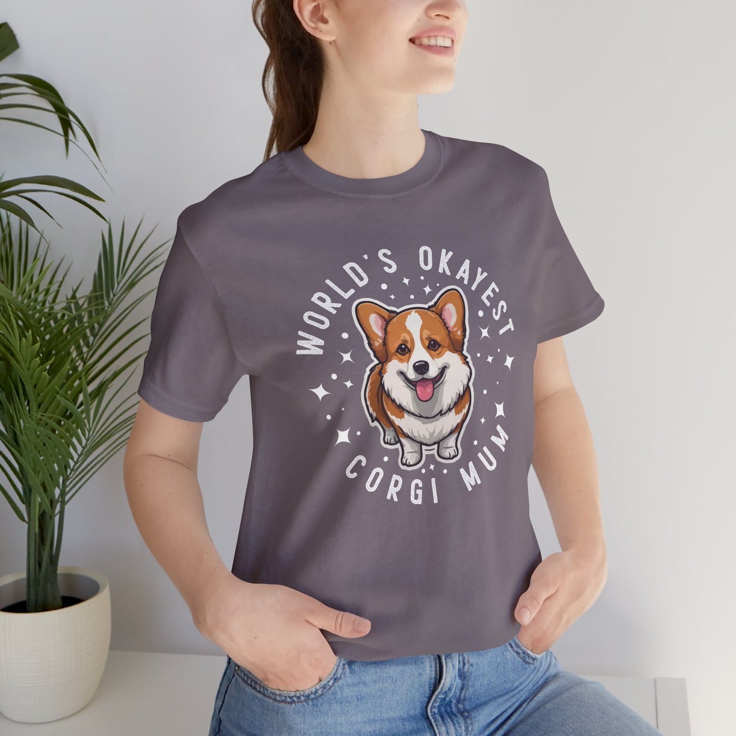 World's Okayest Corgi Mum Unisex T-Shirt - furevermama