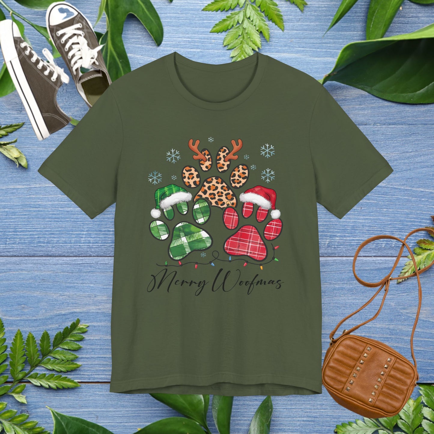 Merry Woofmas, Paw Jersey T-Shirt - furevermama