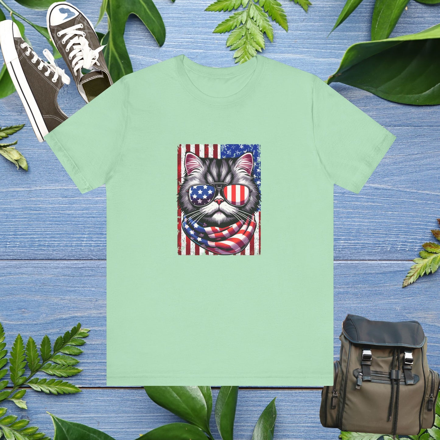 Patriotic Cat Unisex T-Shirt - furevermama