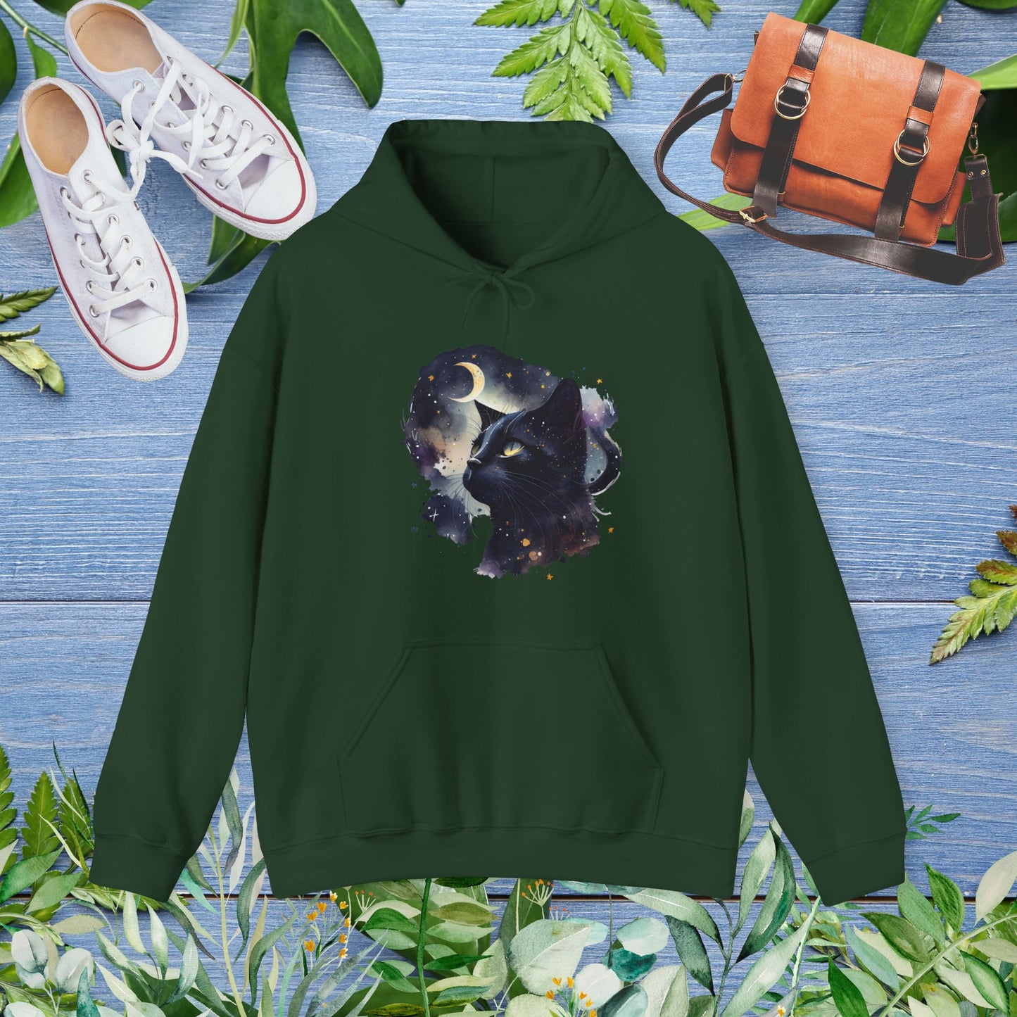 Moon Night Cat Unisex Hoodie - furevermama