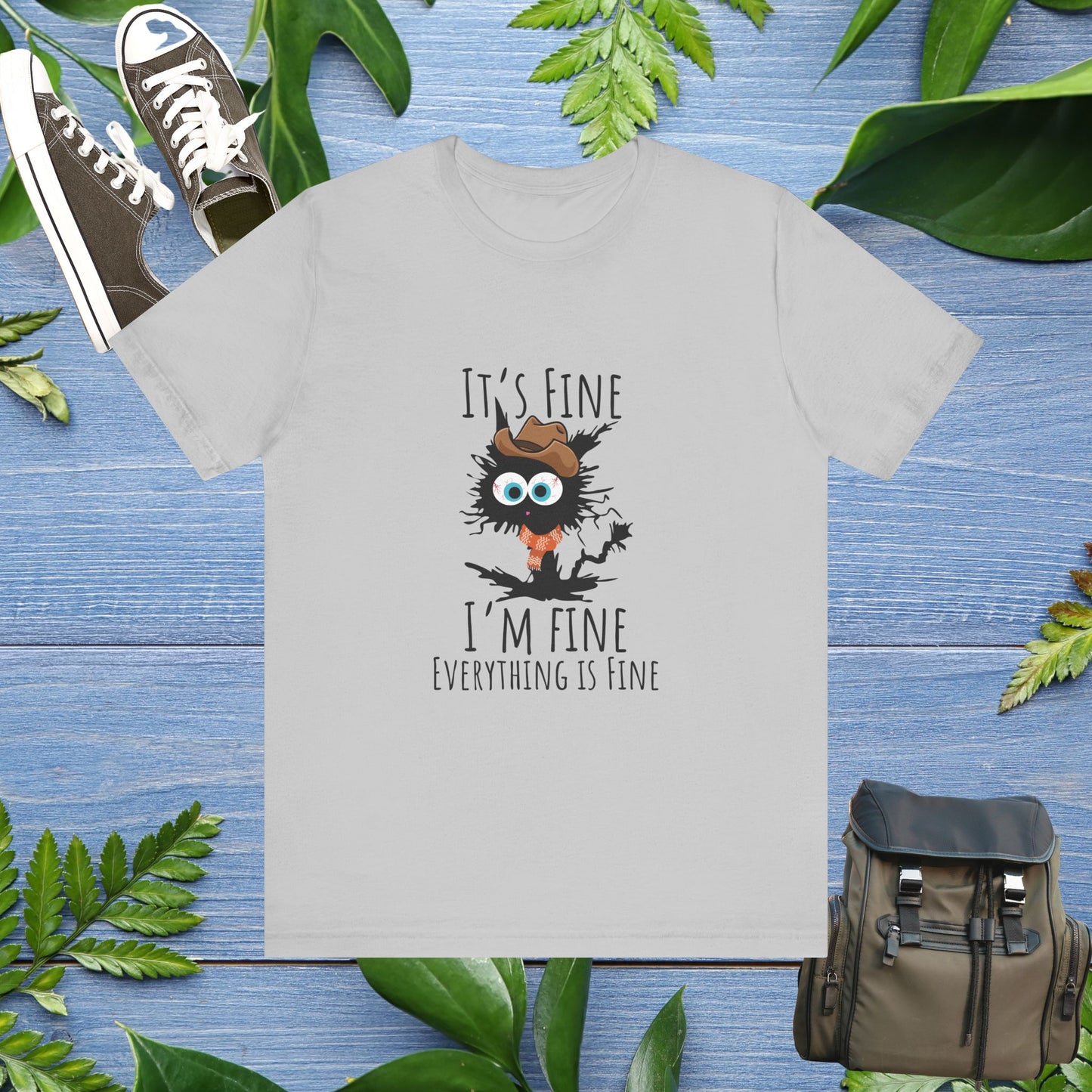 Everything Is Fine Meowdy T-Shirt - furevermama